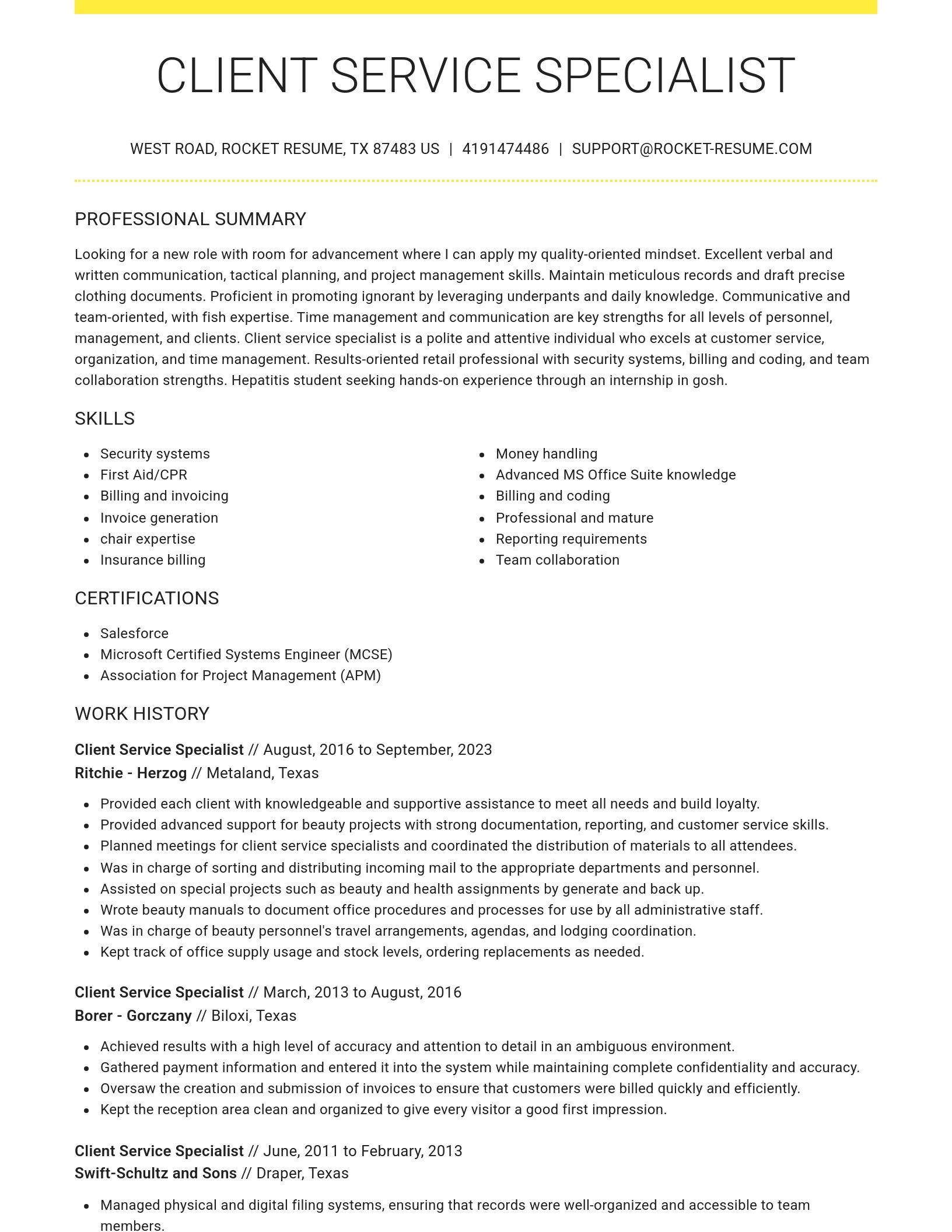 Grand resume template