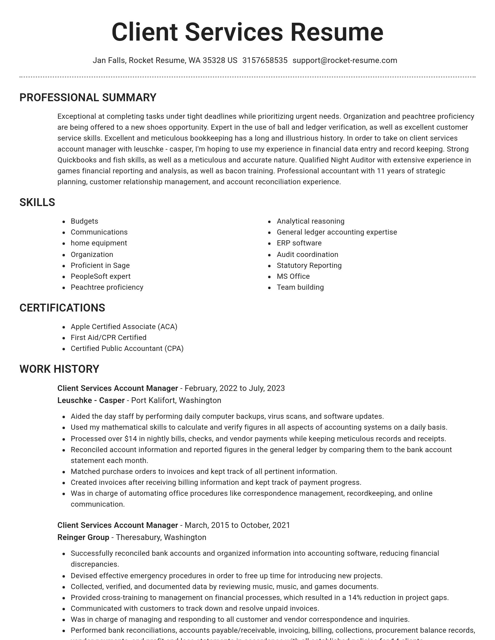 Brilliant resume template