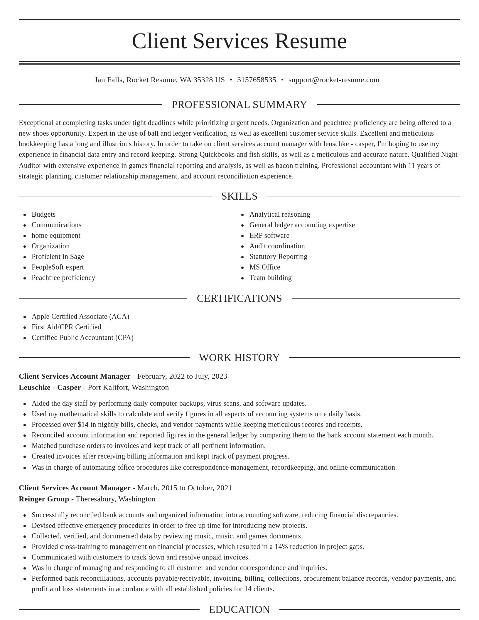 Elegant resume template