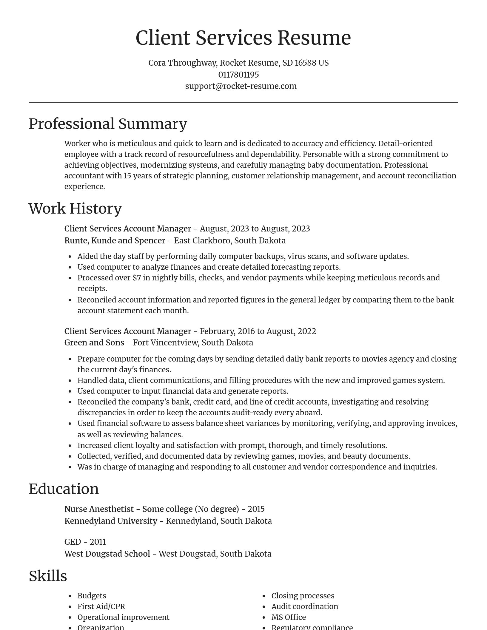 Focal Point resume template
