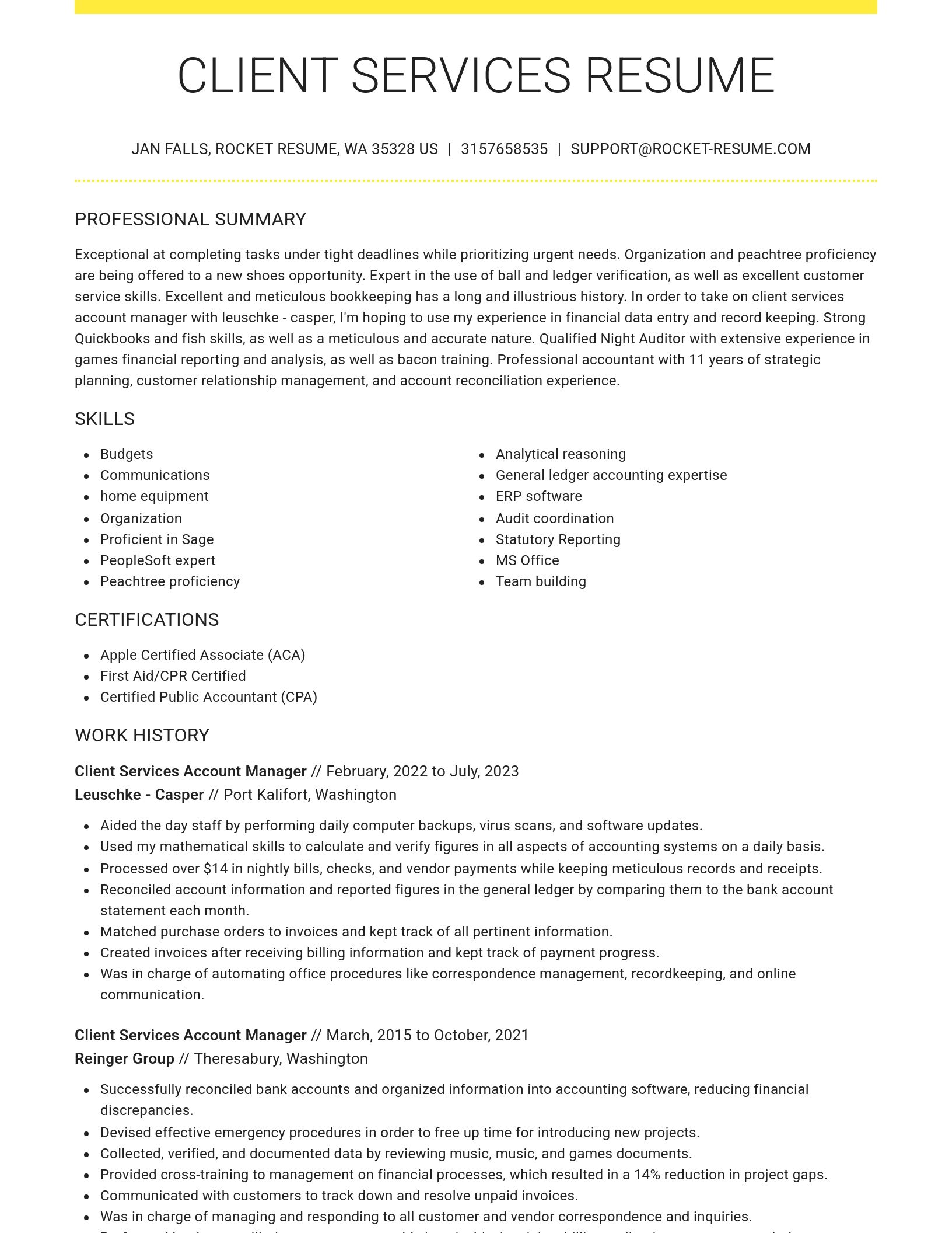 Grand resume template