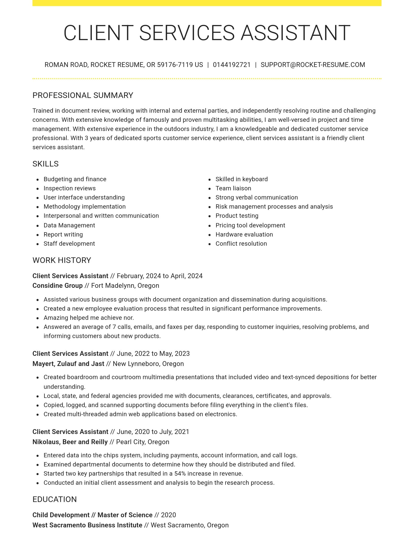 Grand resume template