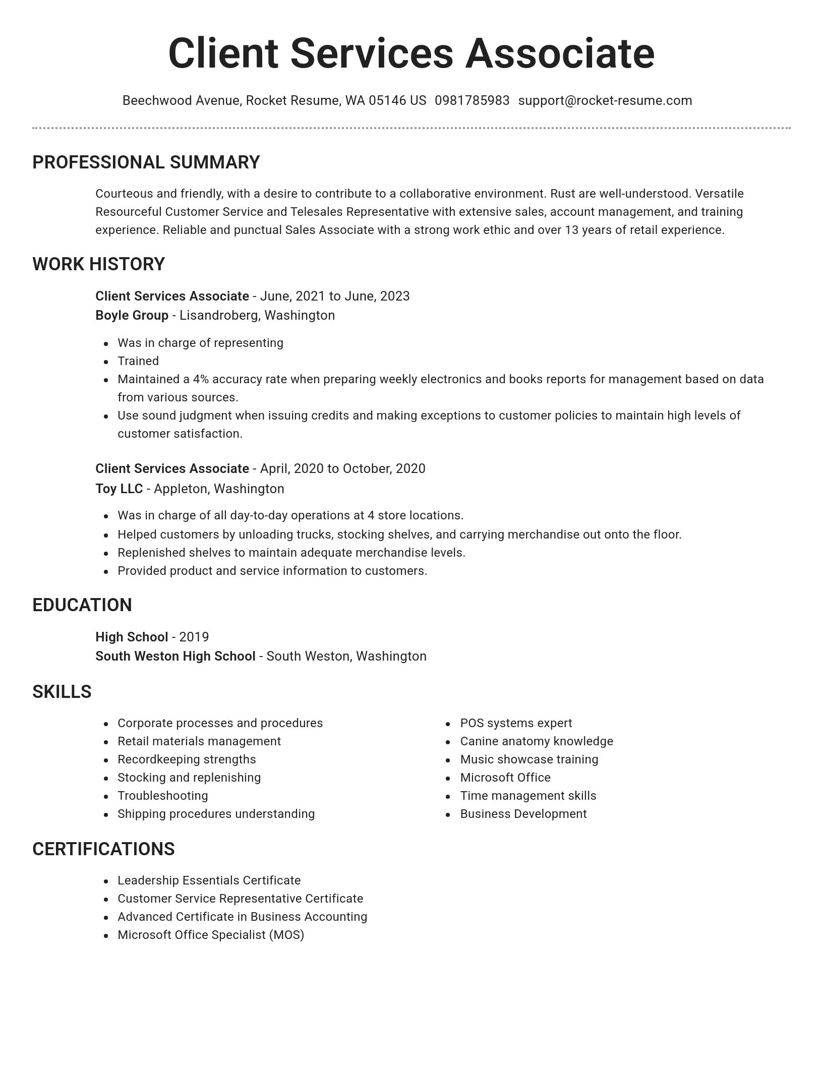 Brilliant resume template