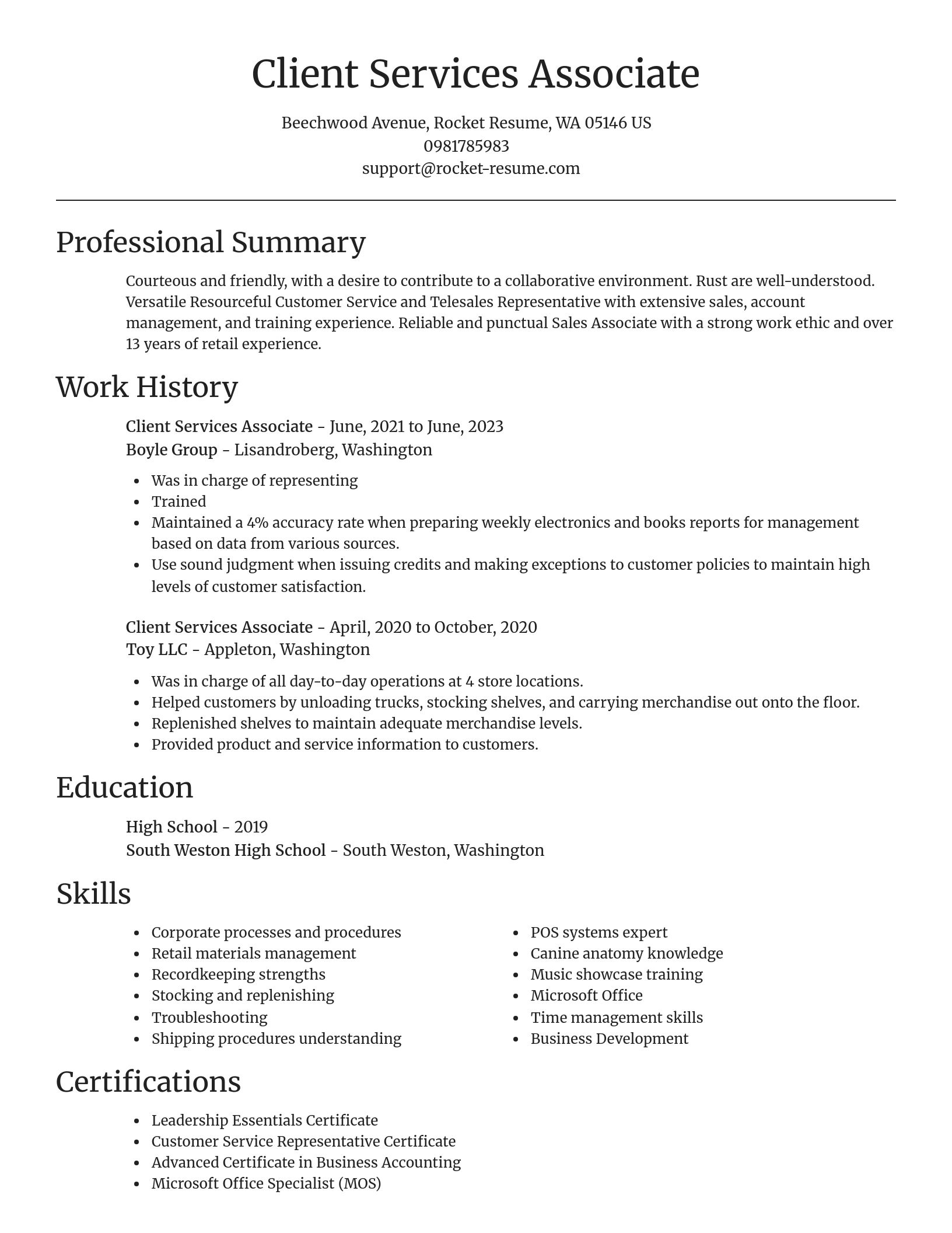 Focal Point resume template