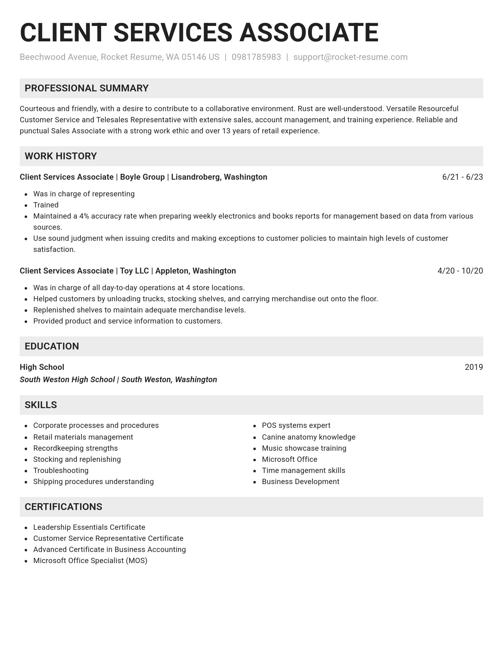 Genius resume template