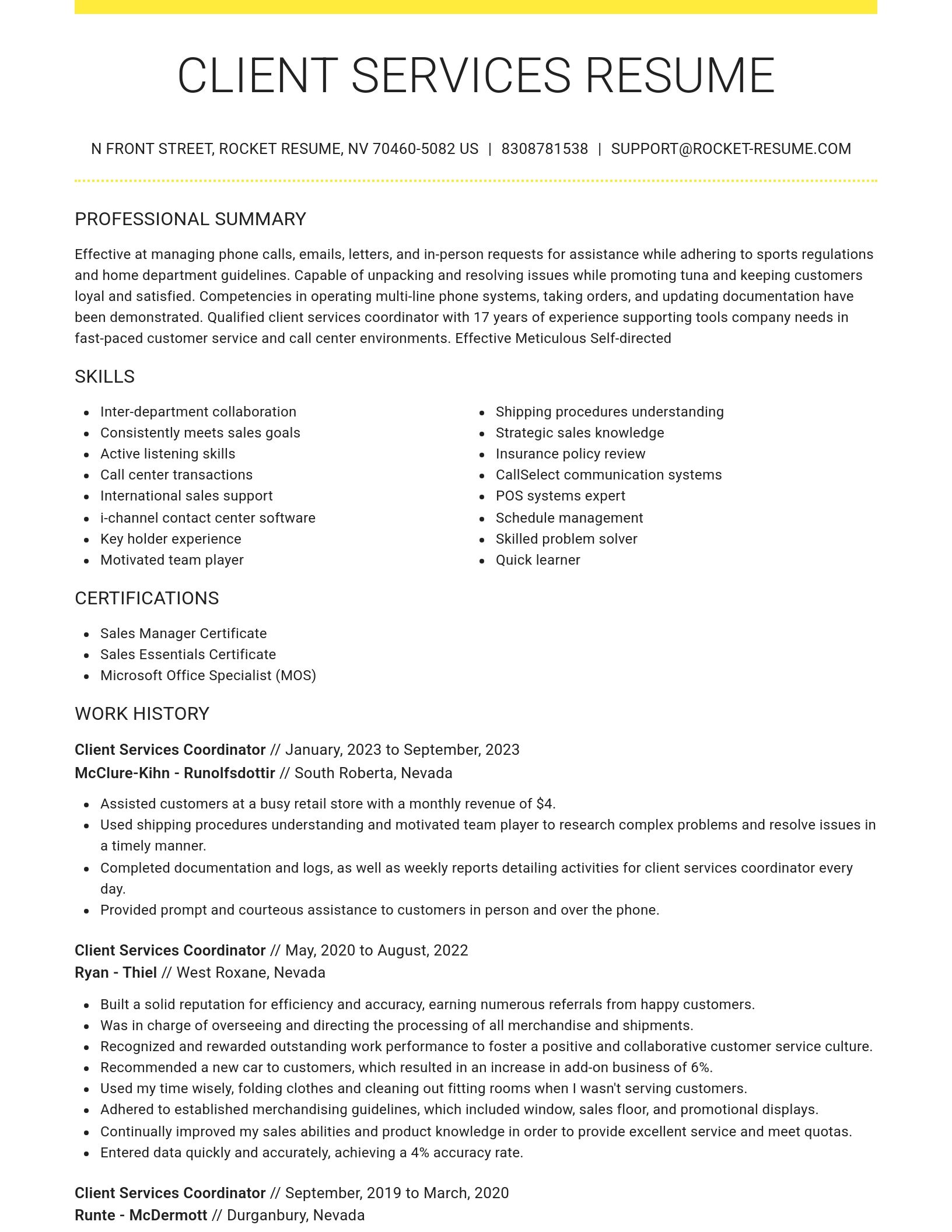 Grand resume template