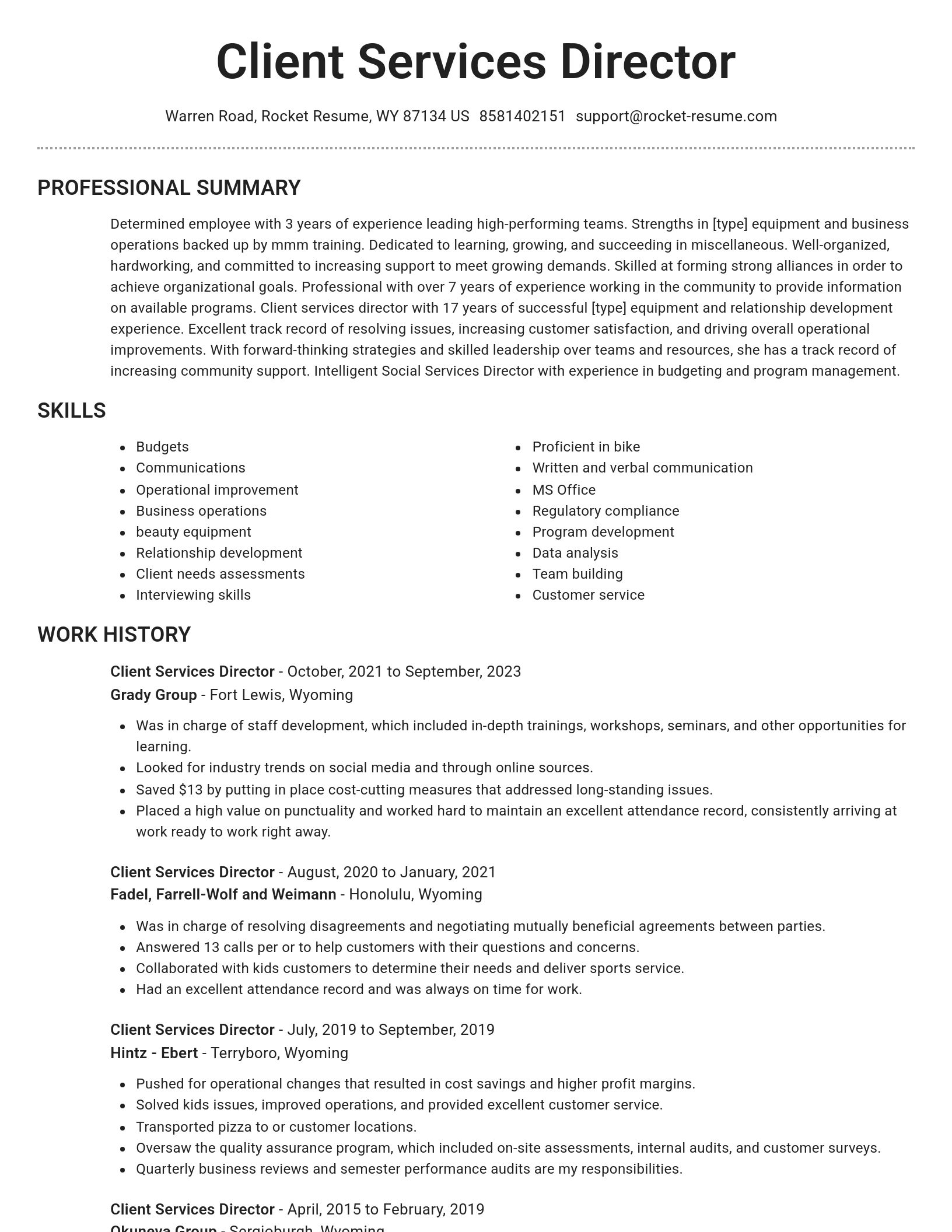 Brilliant resume template