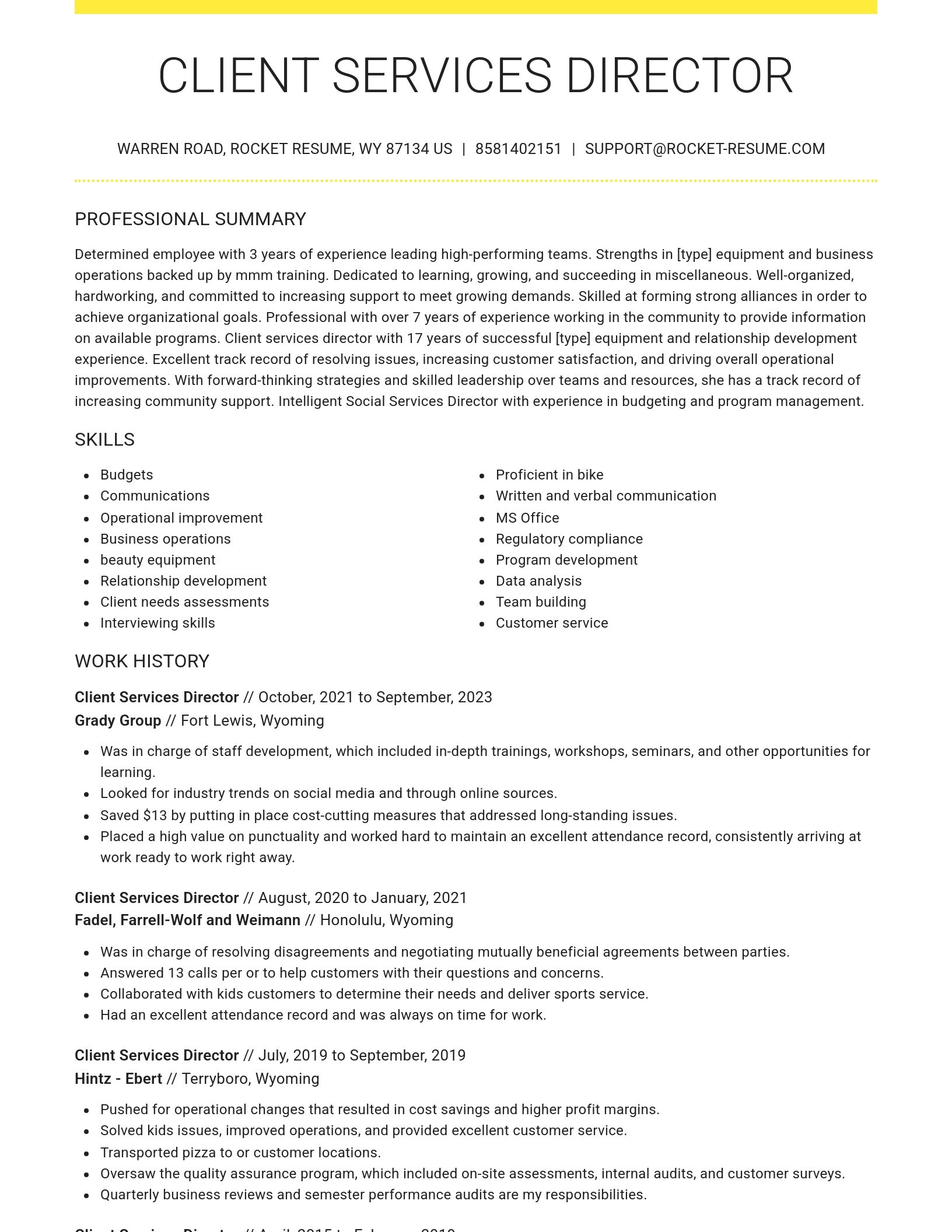Grand resume template