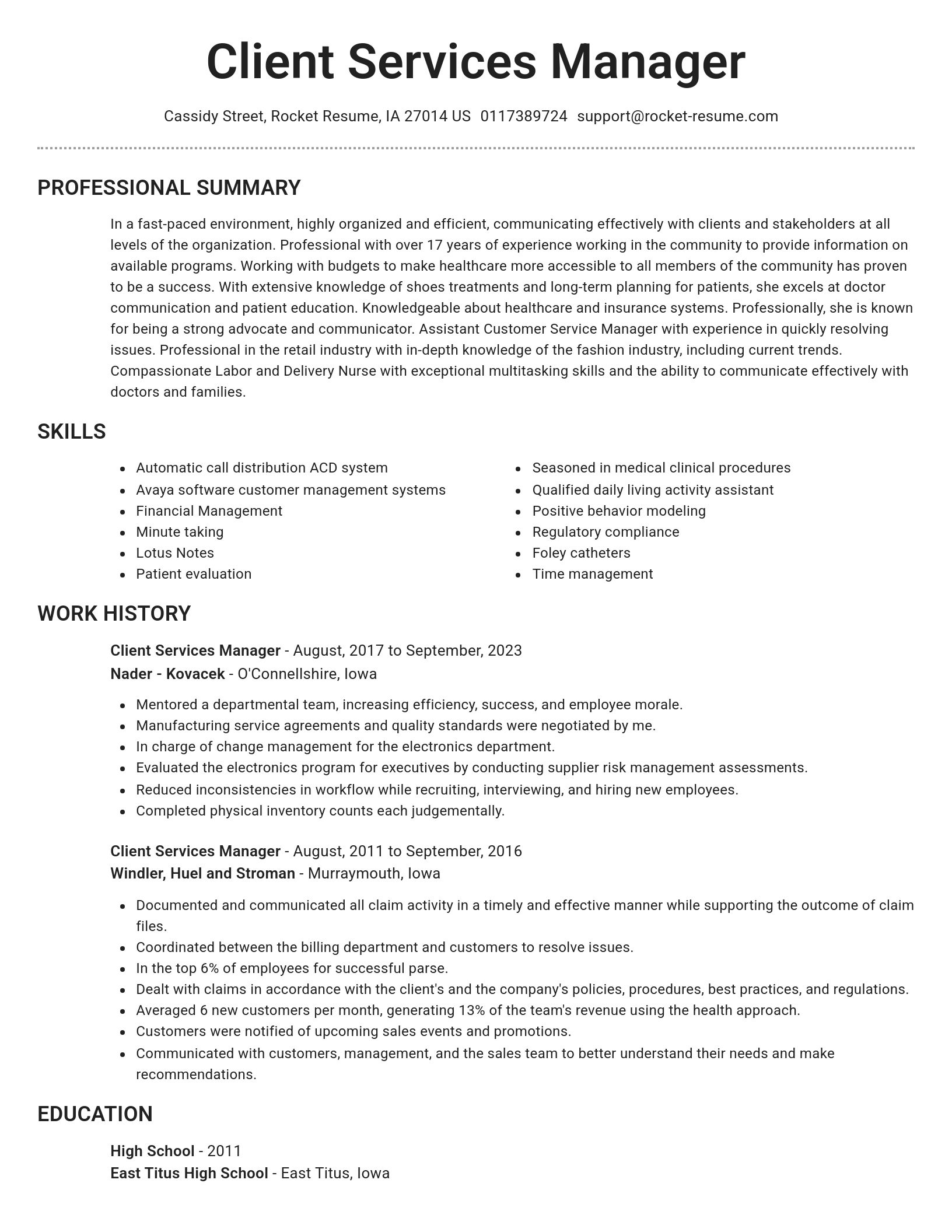 Brilliant resume template