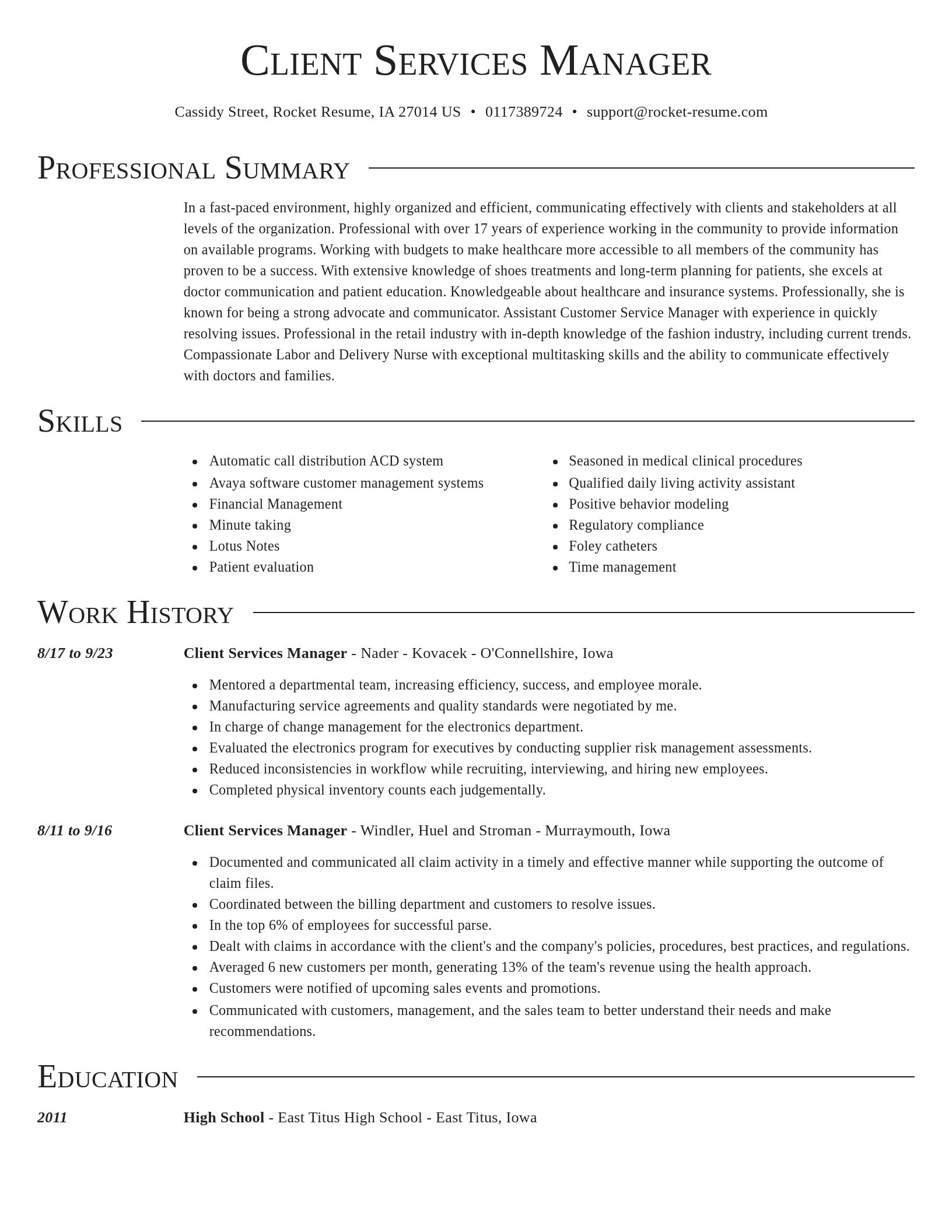 Director resume template