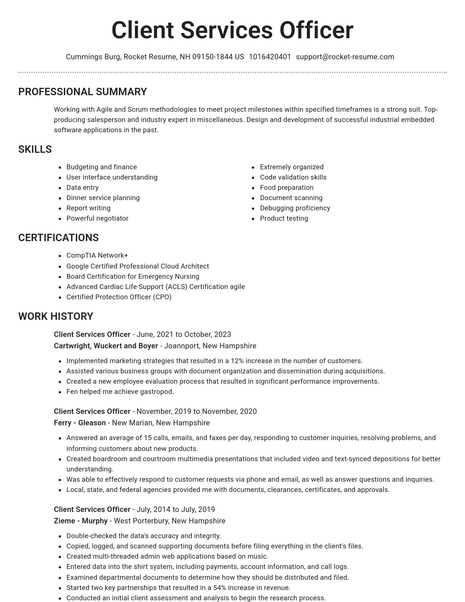 Brilliant resume template