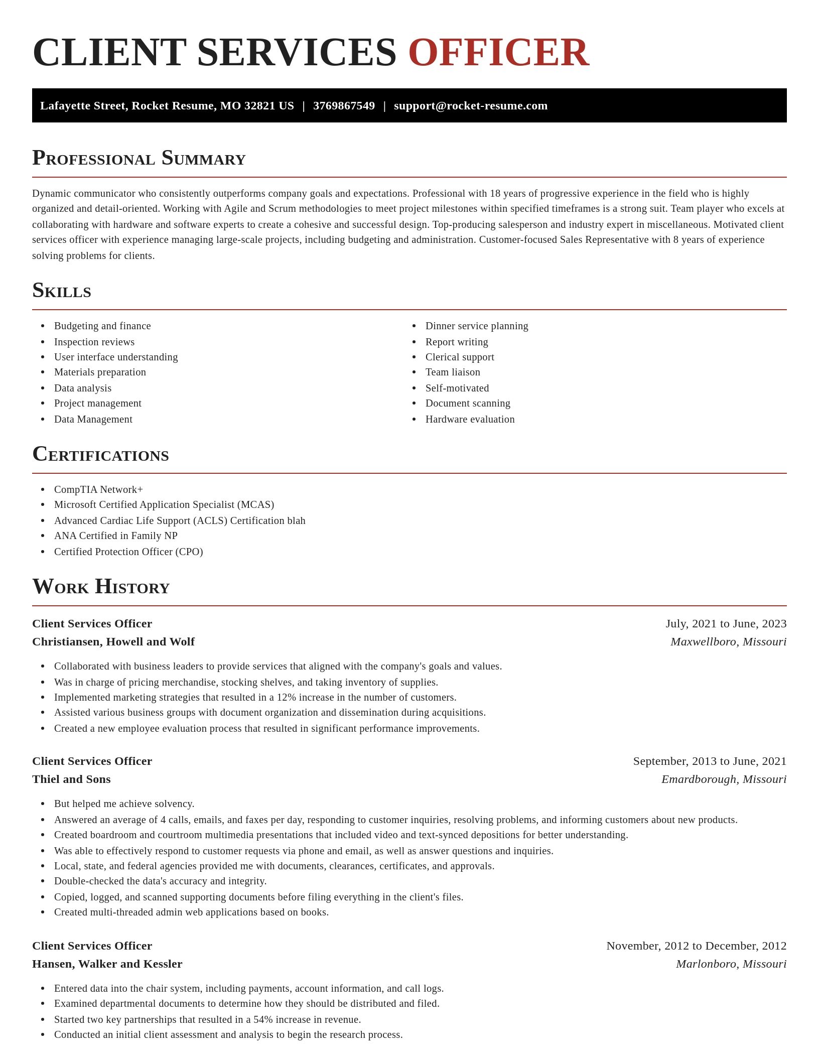 Exquisite resume template