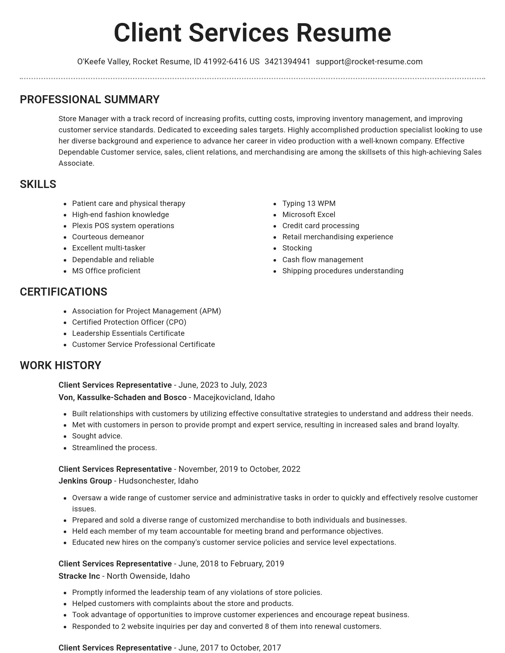 Brilliant resume template