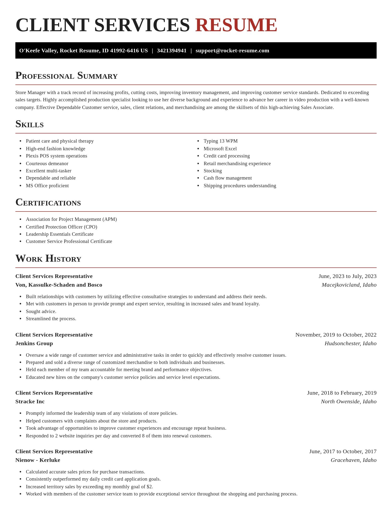Exquisite resume template