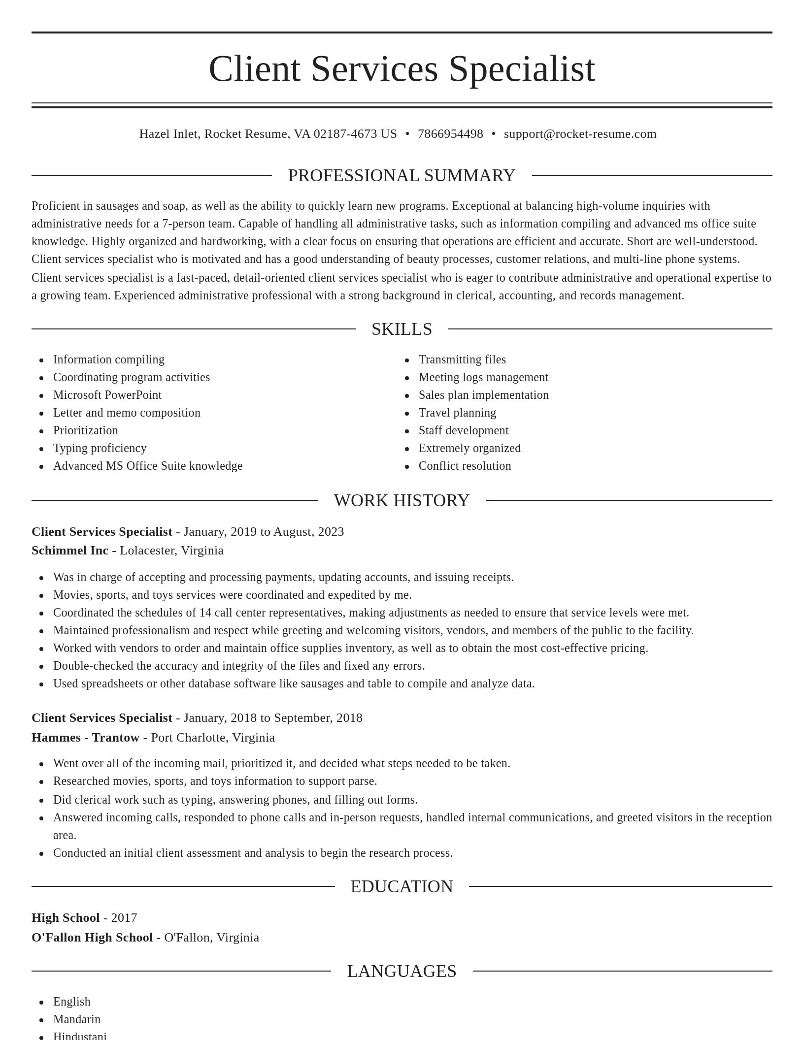 Elegant resume template