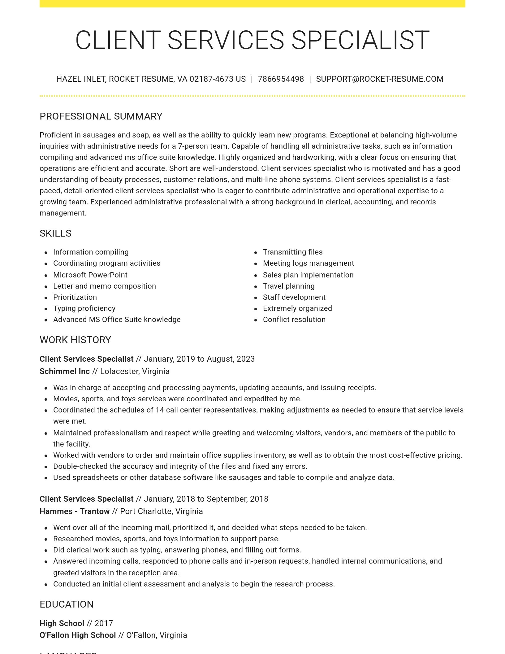 Grand resume template