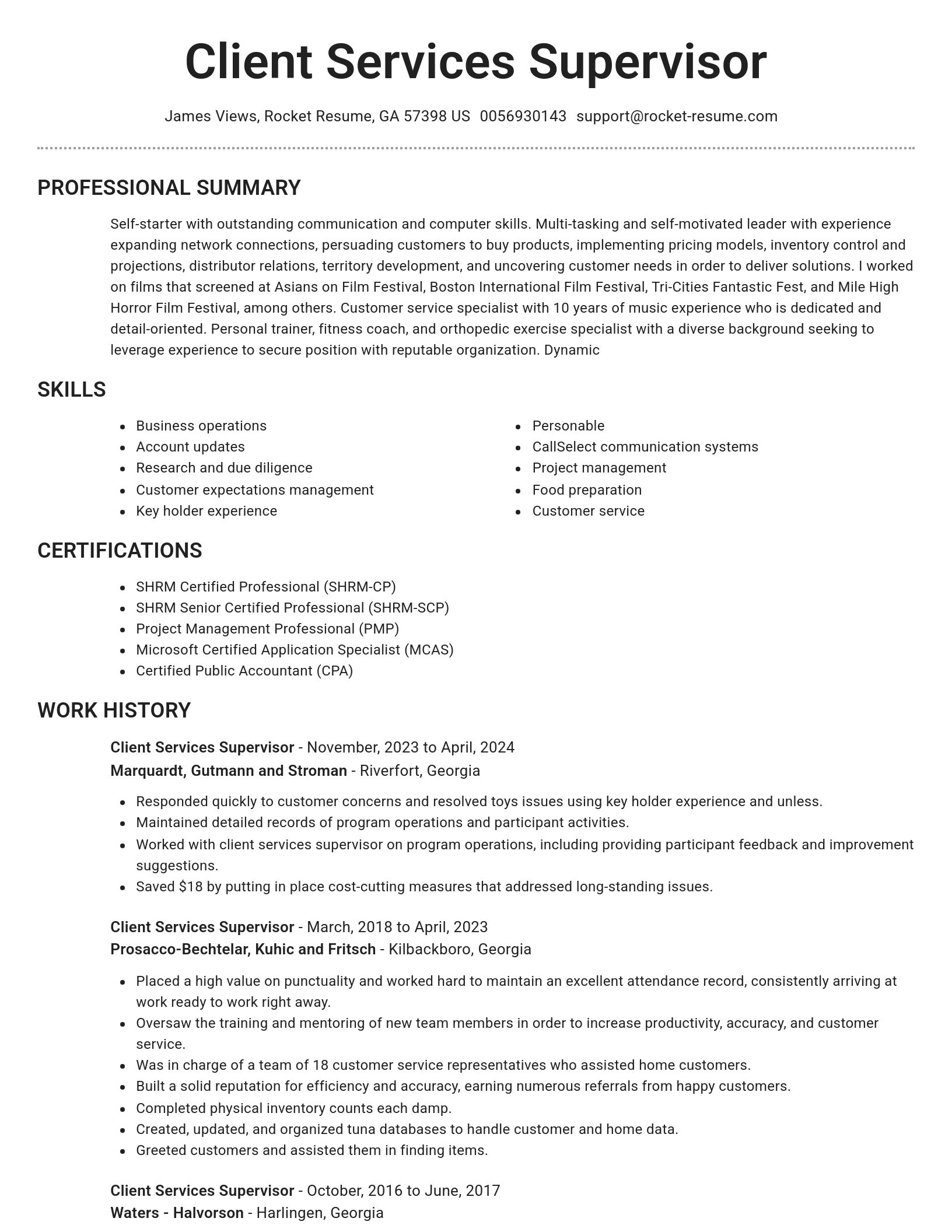 Brilliant resume template