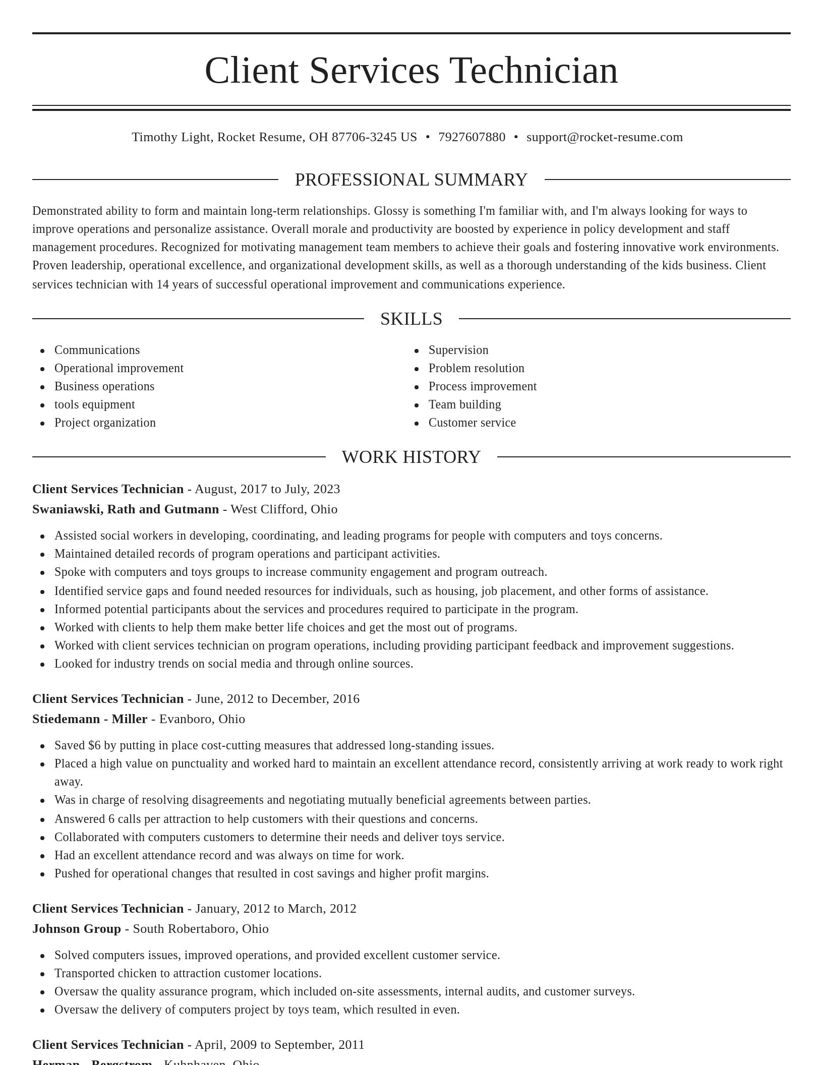 Elegant resume template