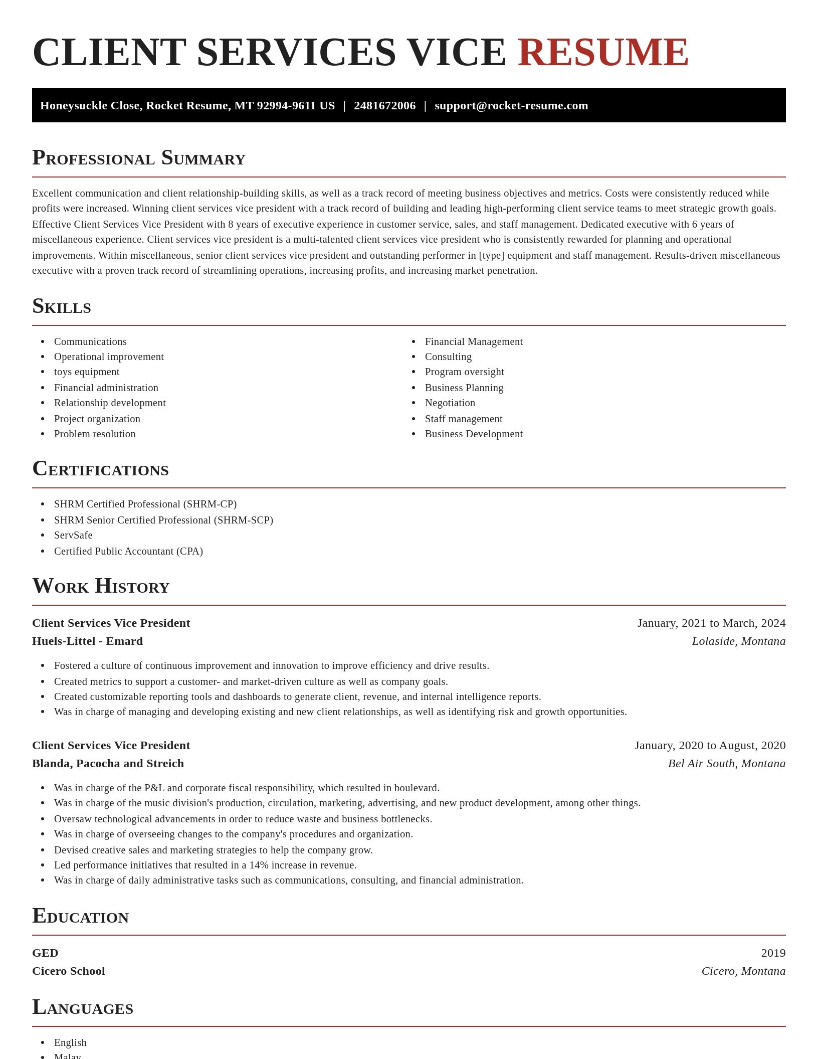 Exquisite resume template