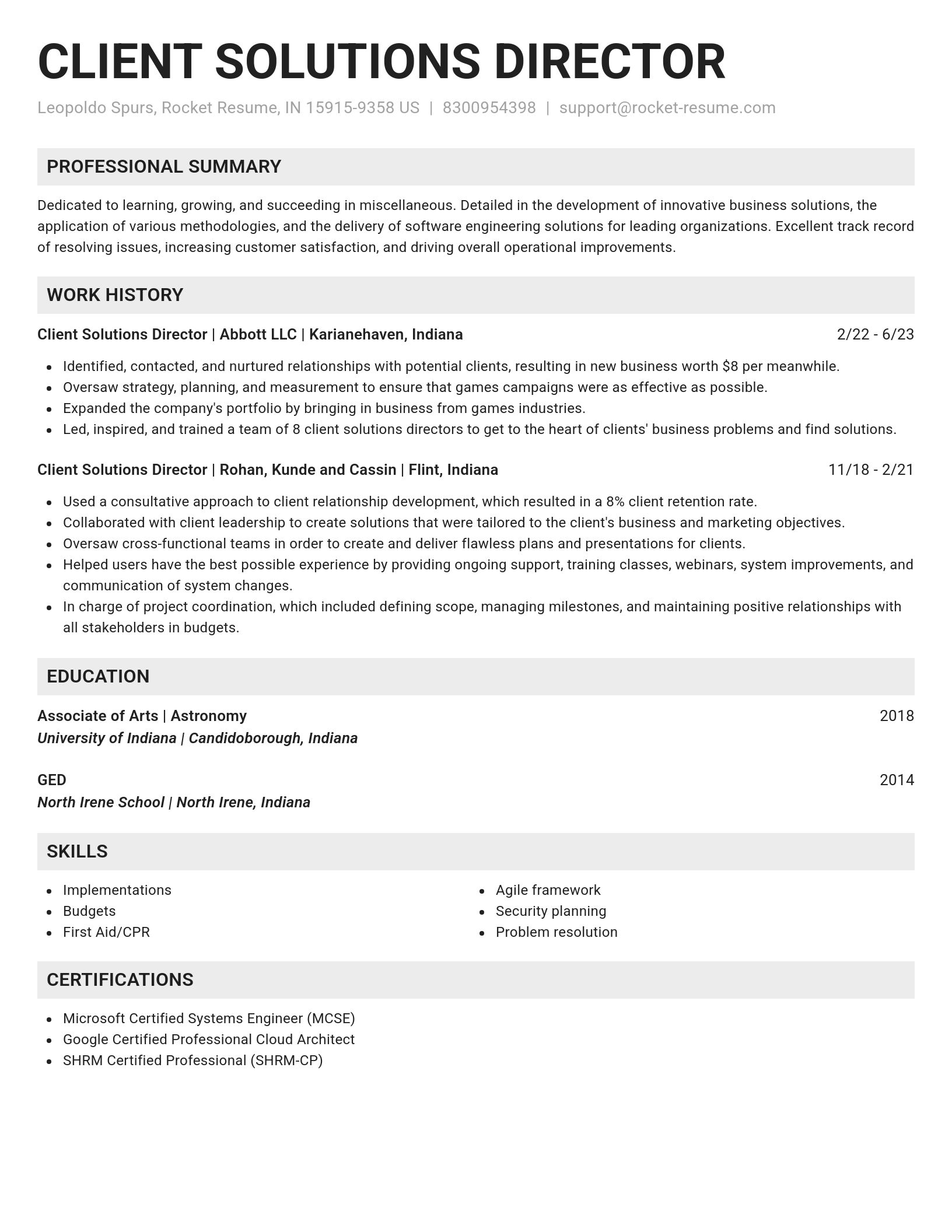 Genius resume template