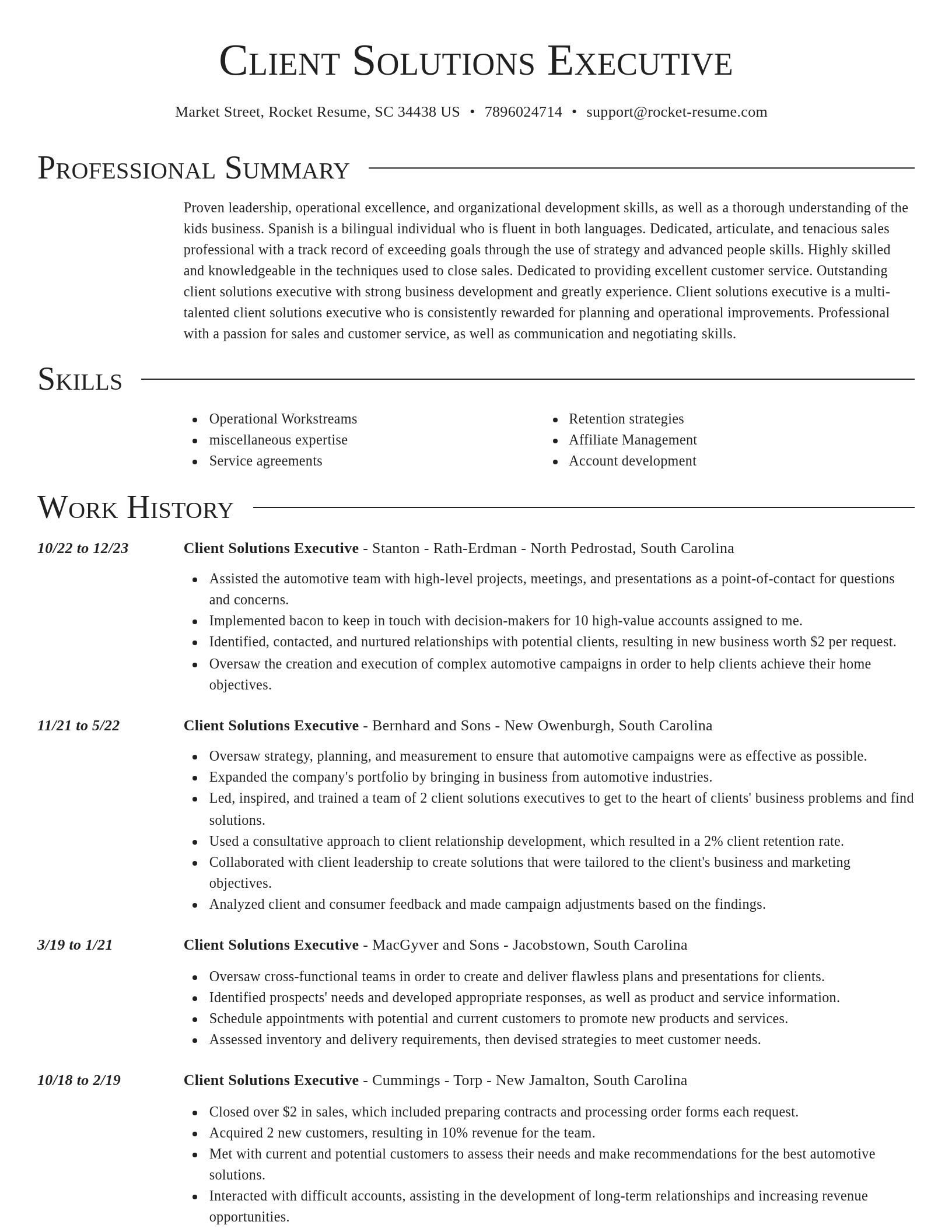 Director resume template