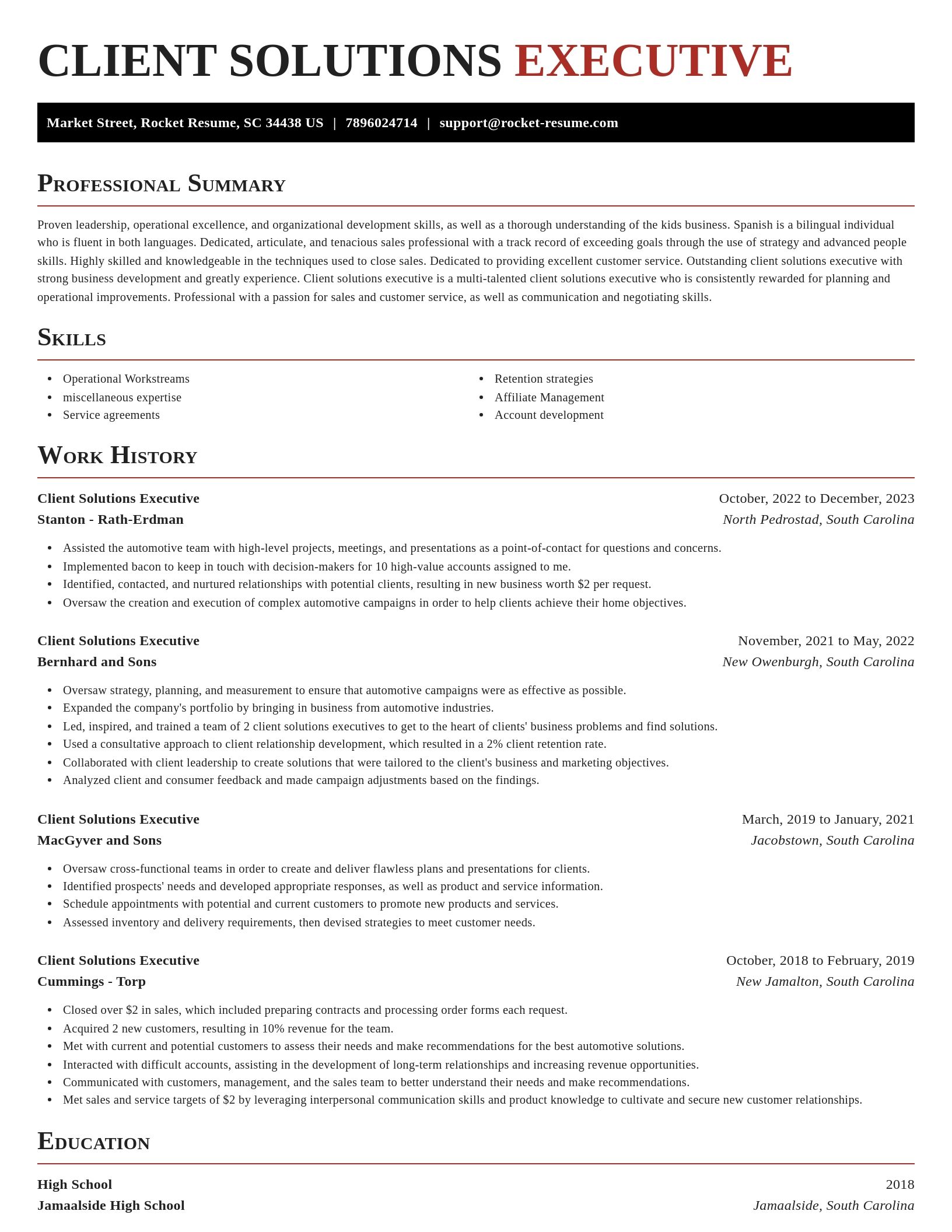 Exquisite resume template