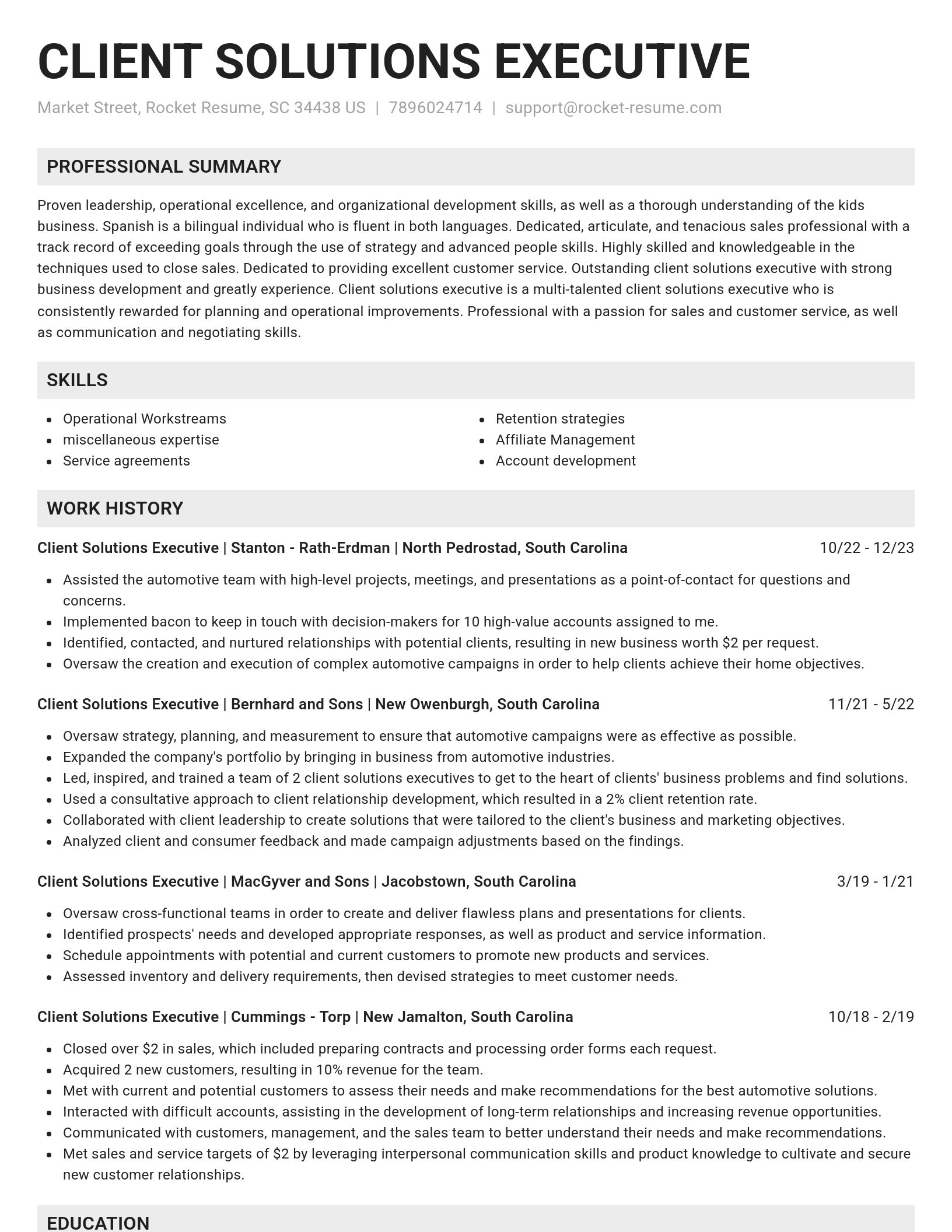 Genius resume template