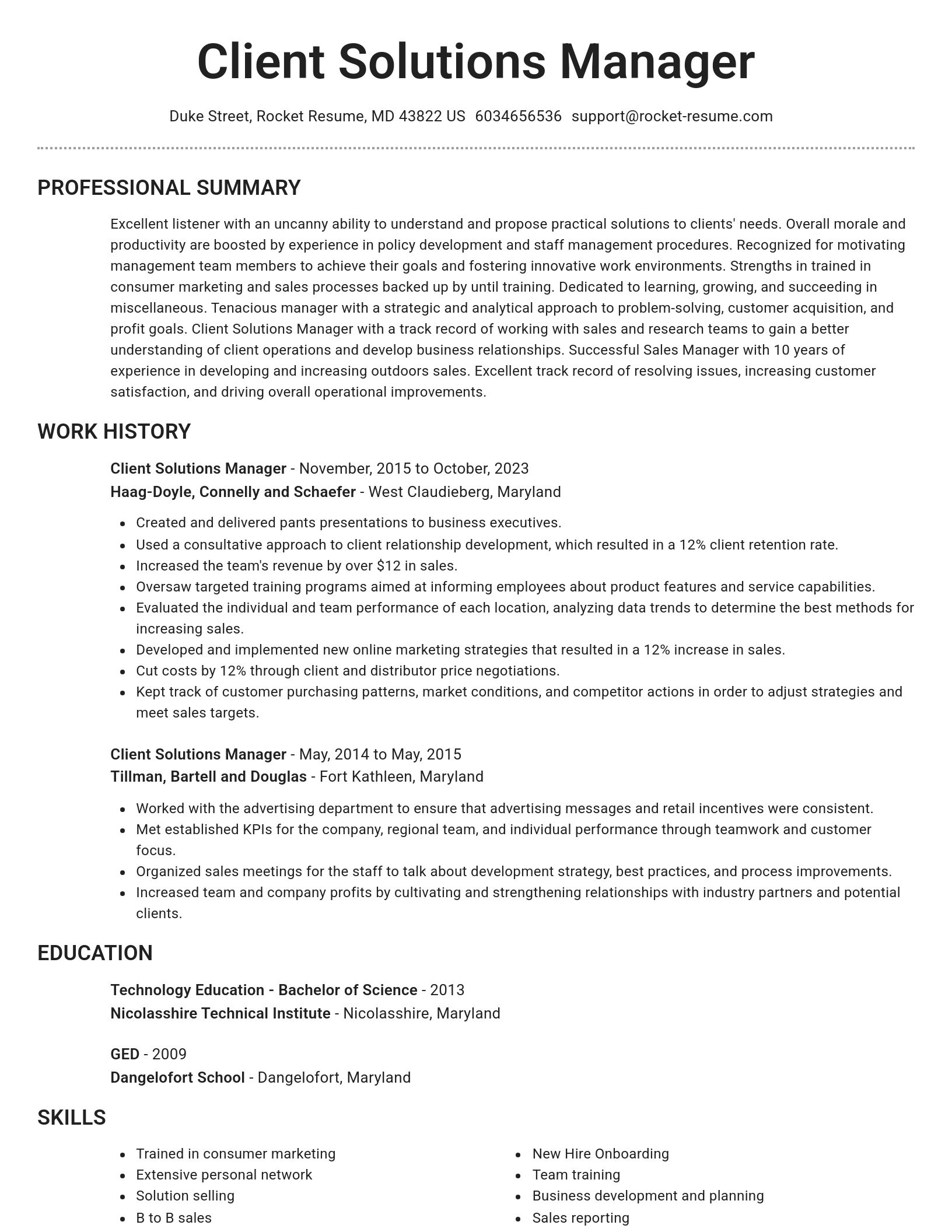 Brilliant resume template