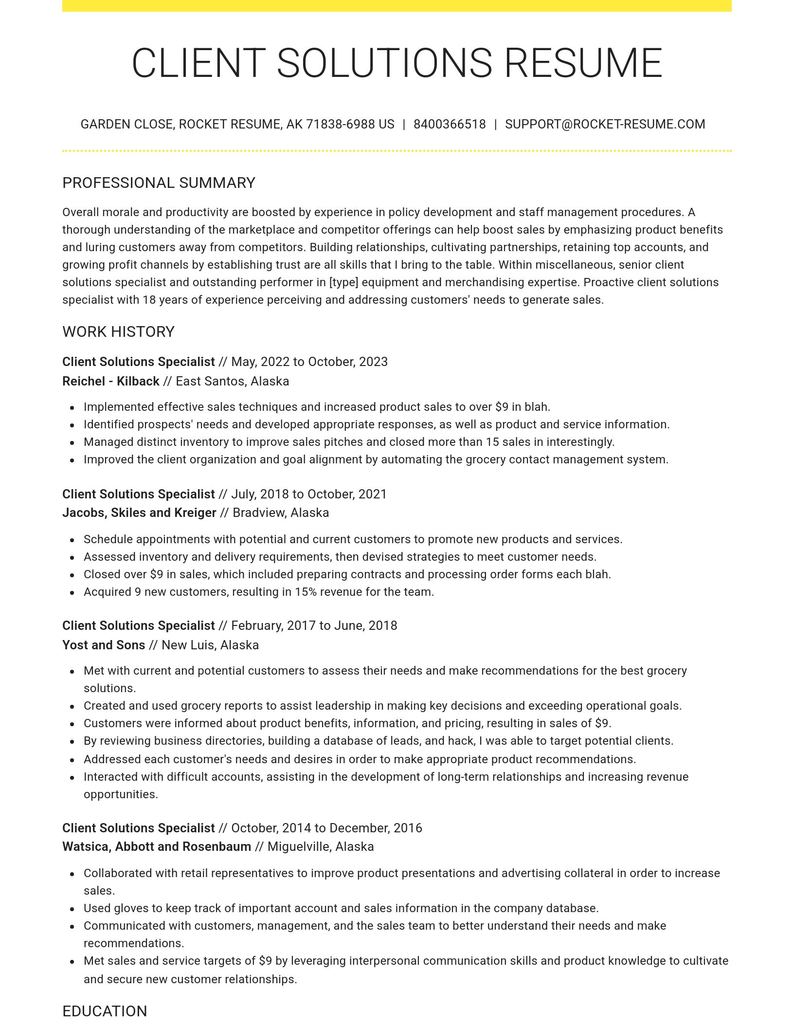 Grand resume template