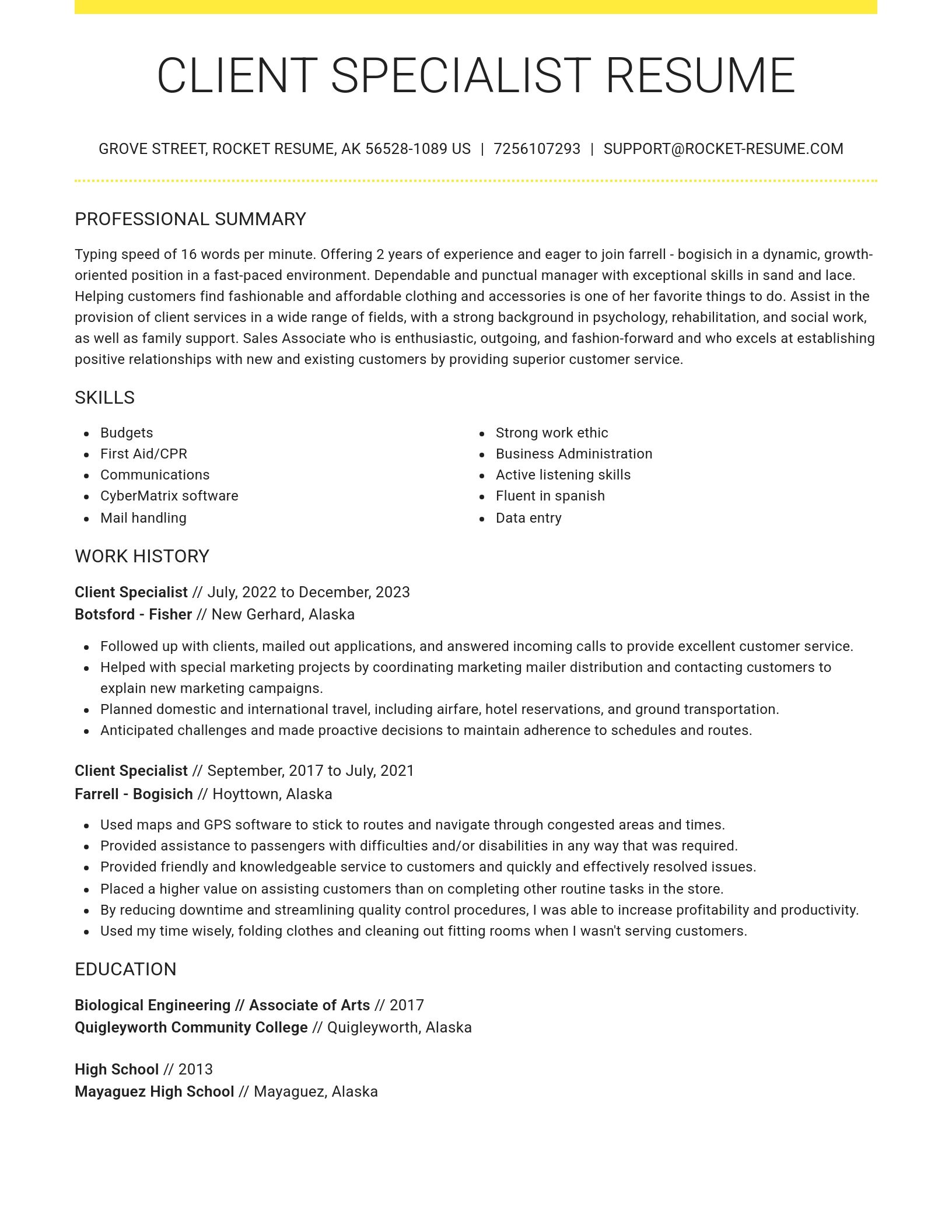 Grand resume template