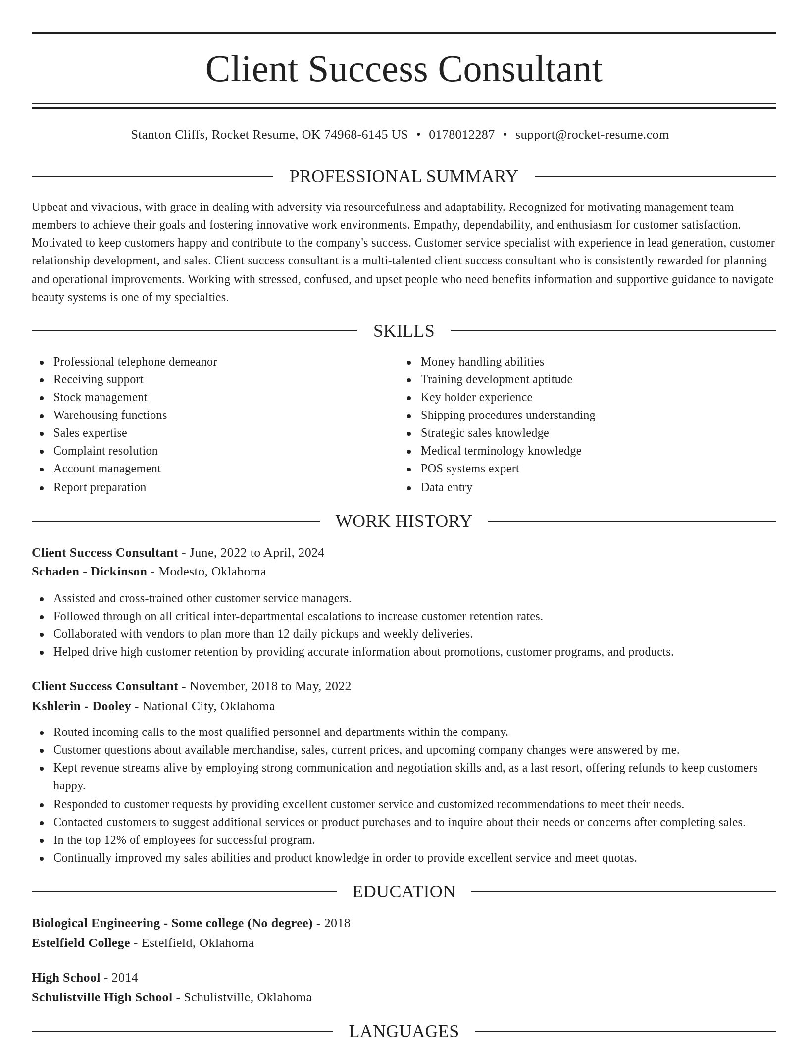 Elegant resume template