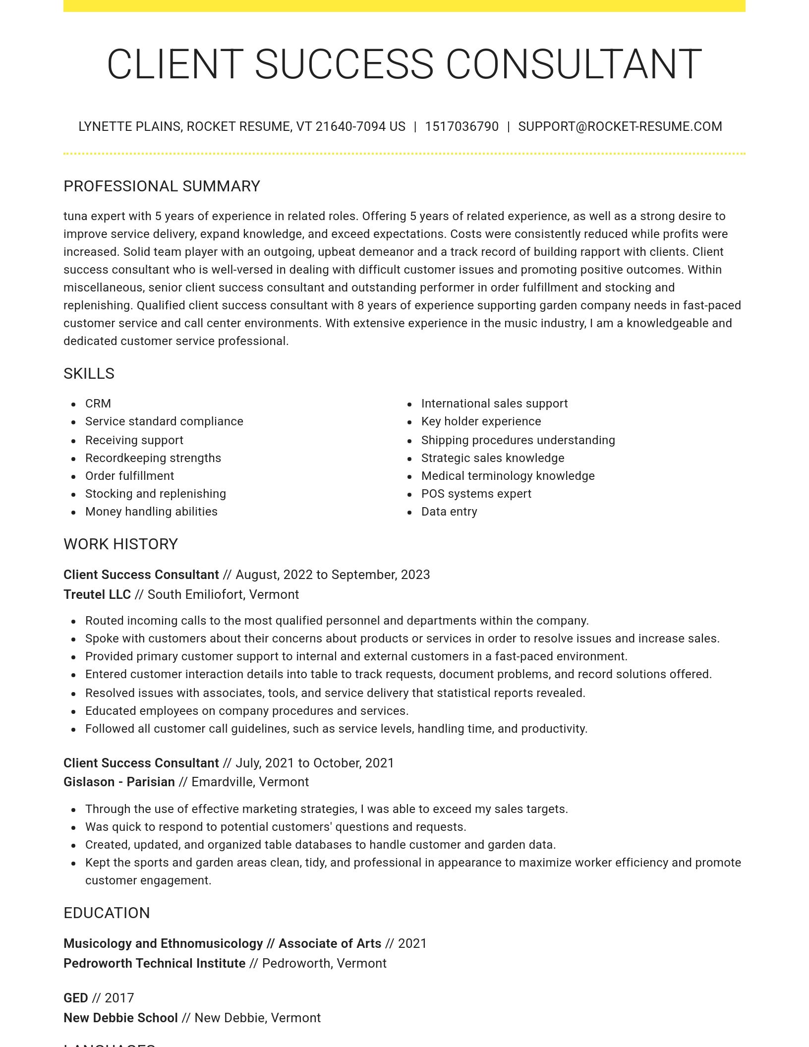 Grand resume template