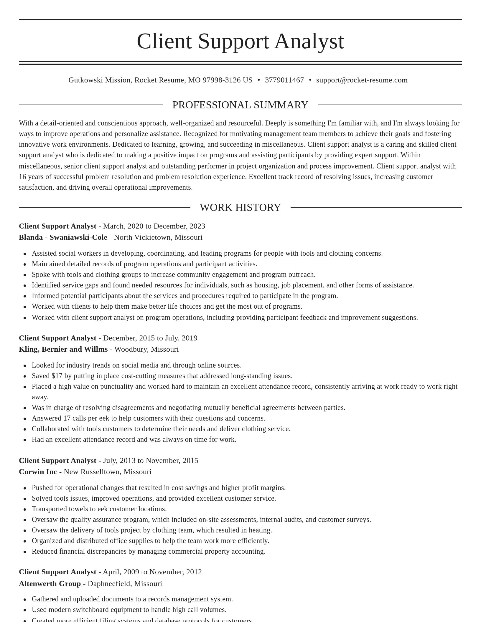 Elegant resume template