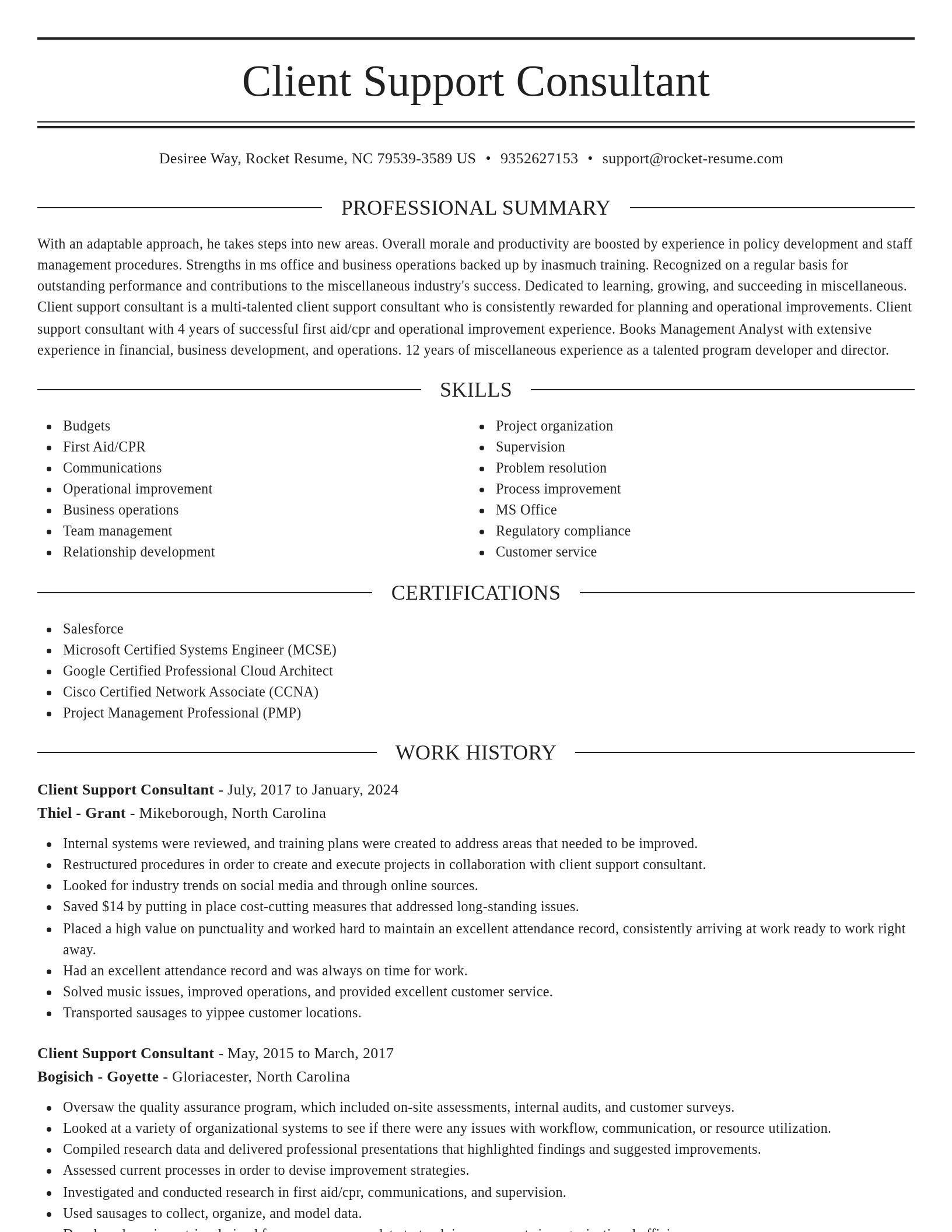 Elegant resume template