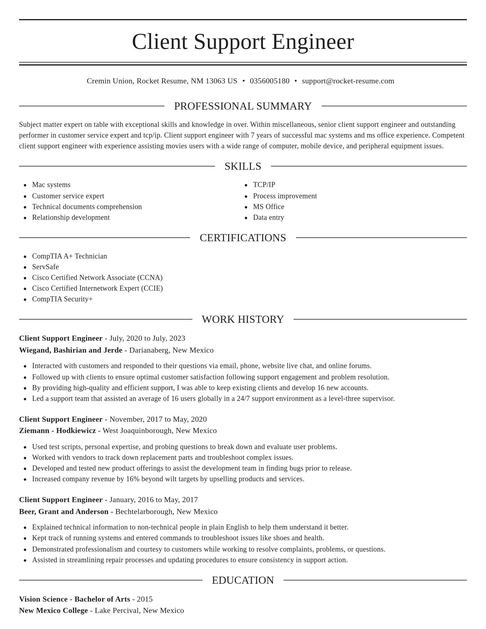 Elegant resume template