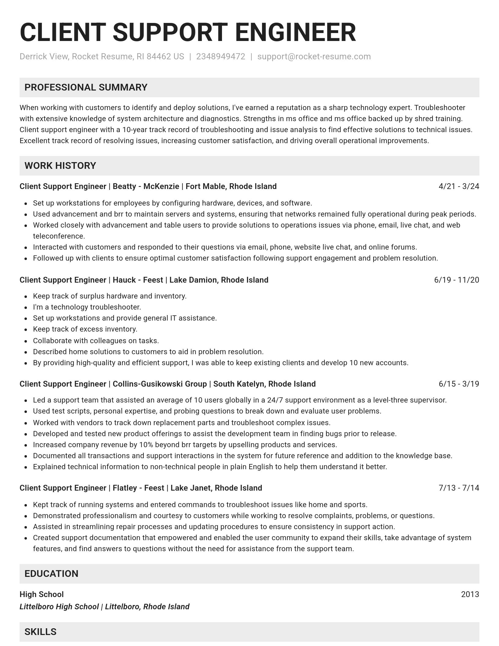 Genius resume template