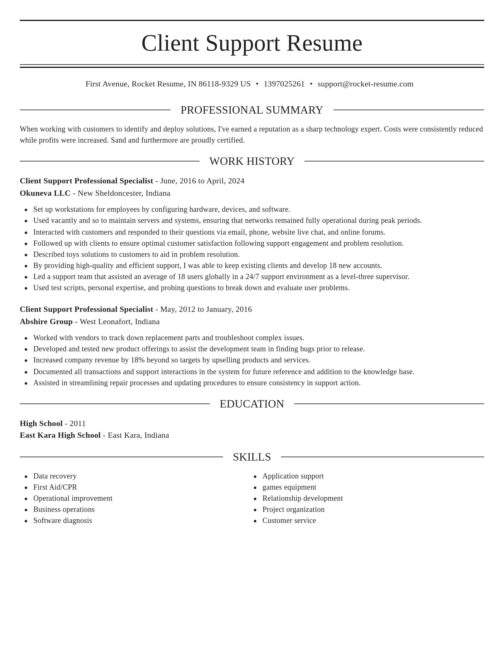 Elegant resume template