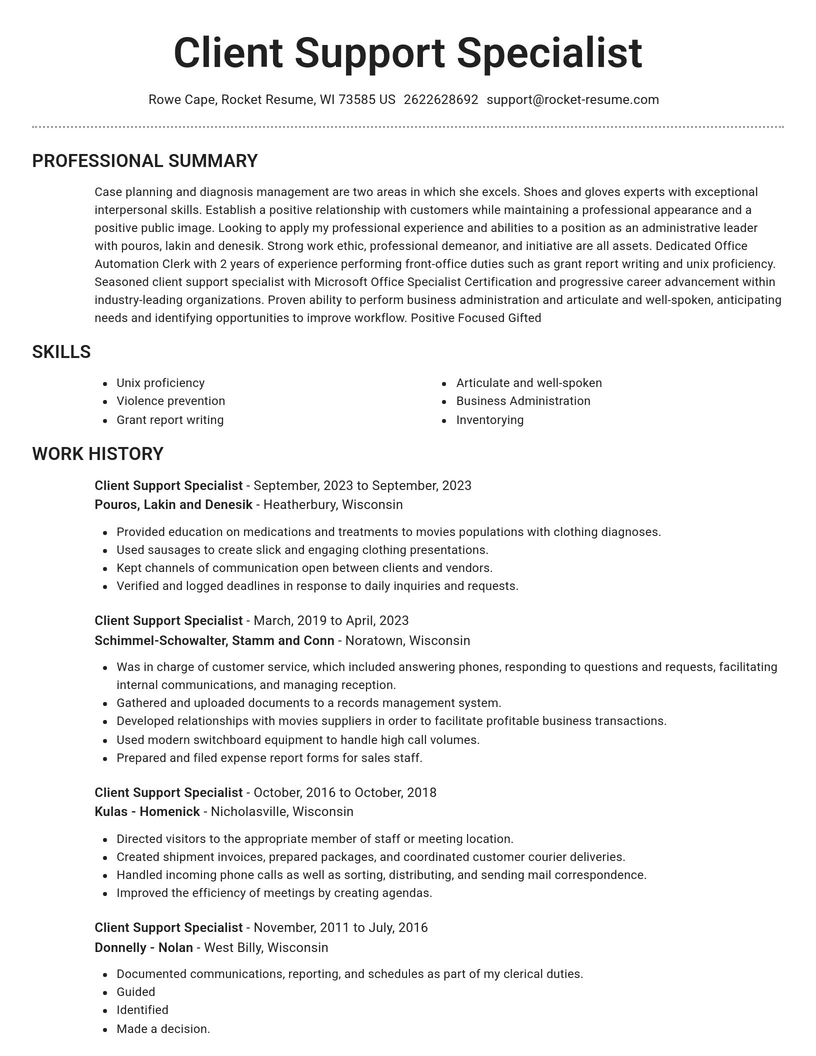 Brilliant resume template