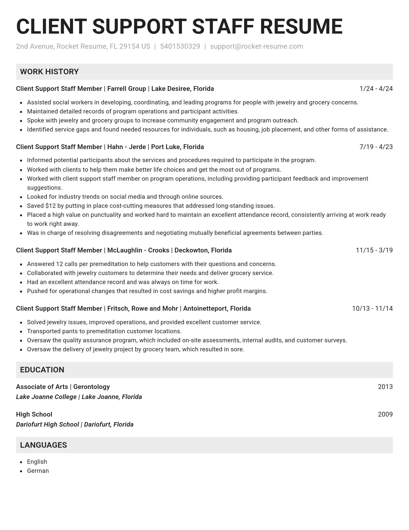 Genius resume template