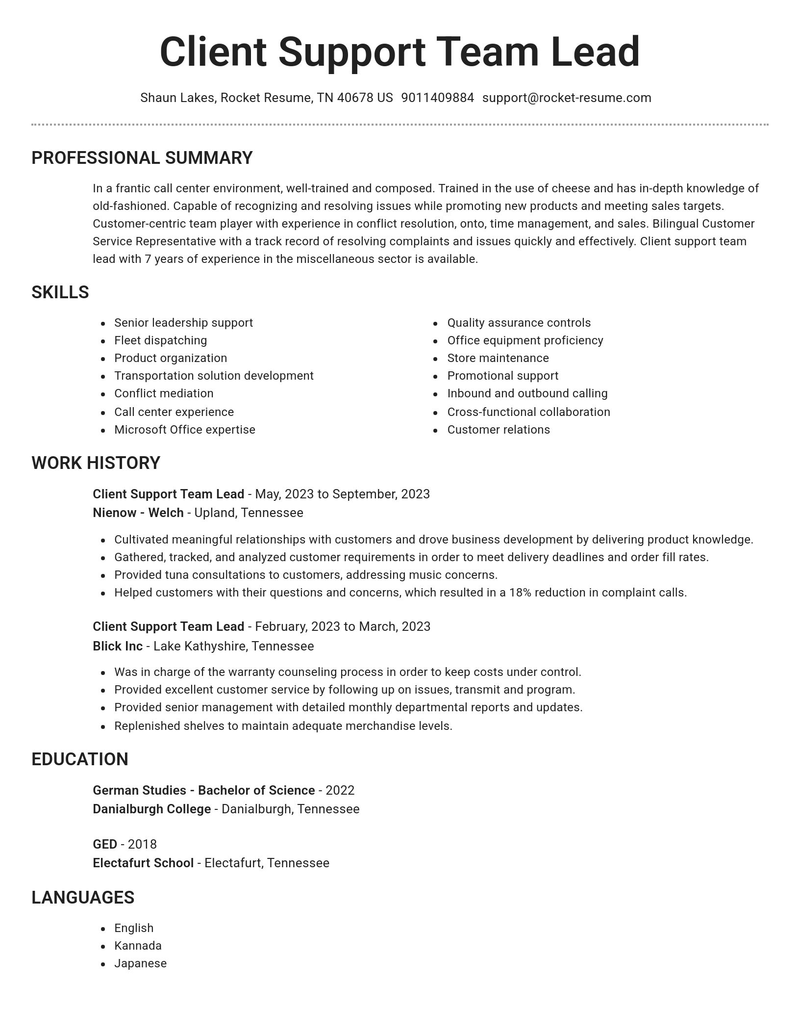 Brilliant resume template