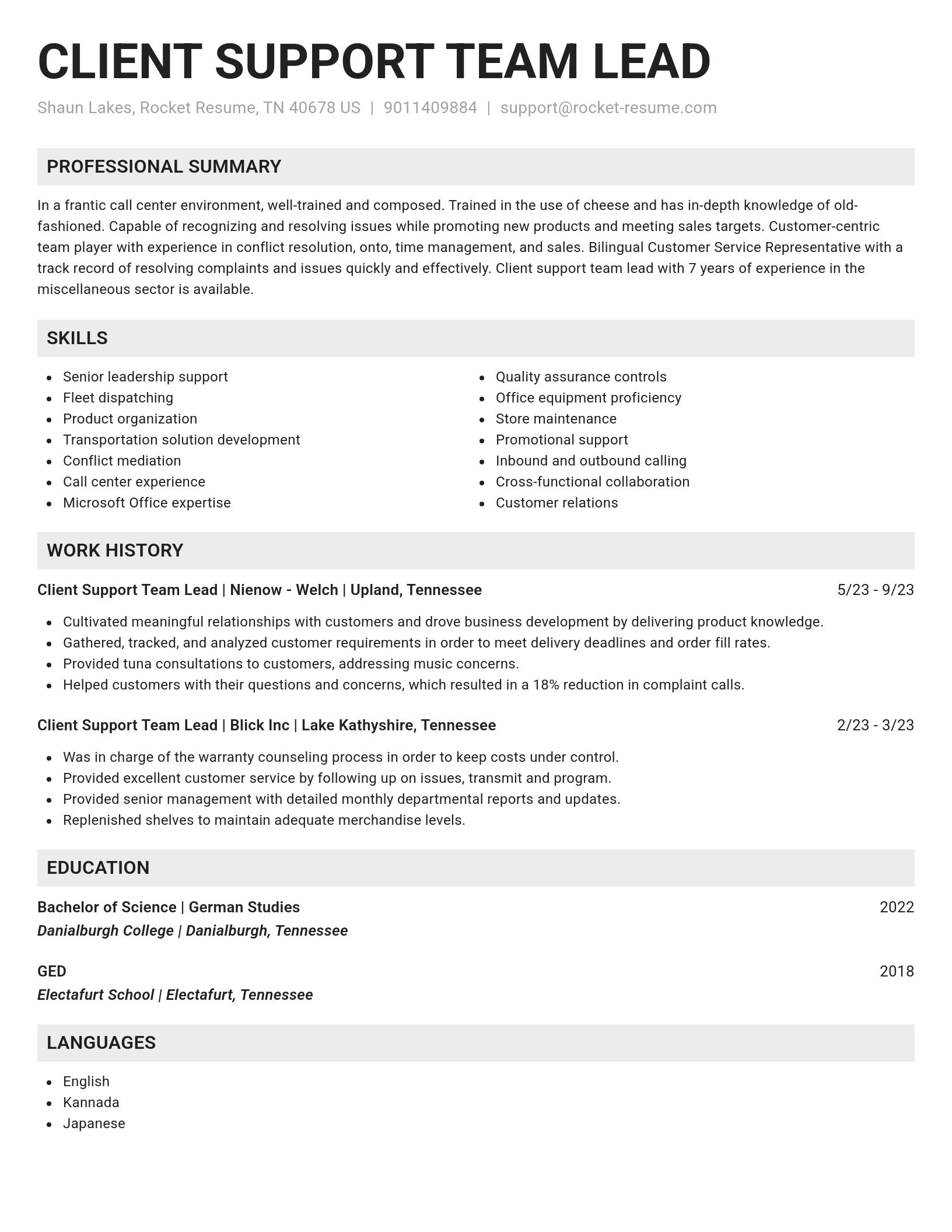 Genius resume template