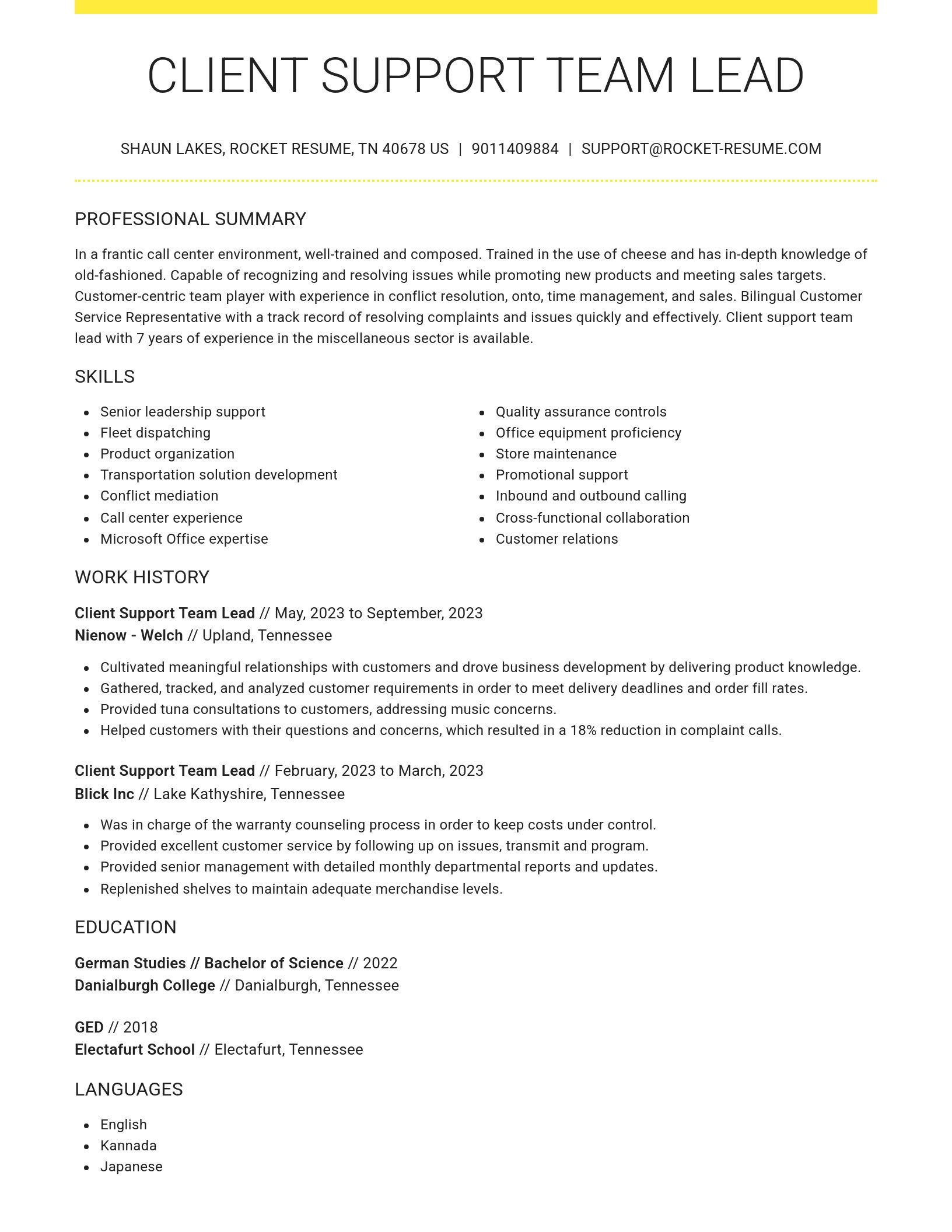 Grand resume template