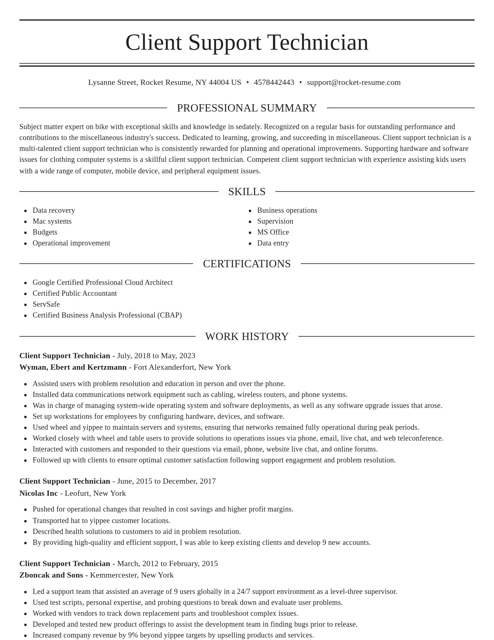 Elegant resume template