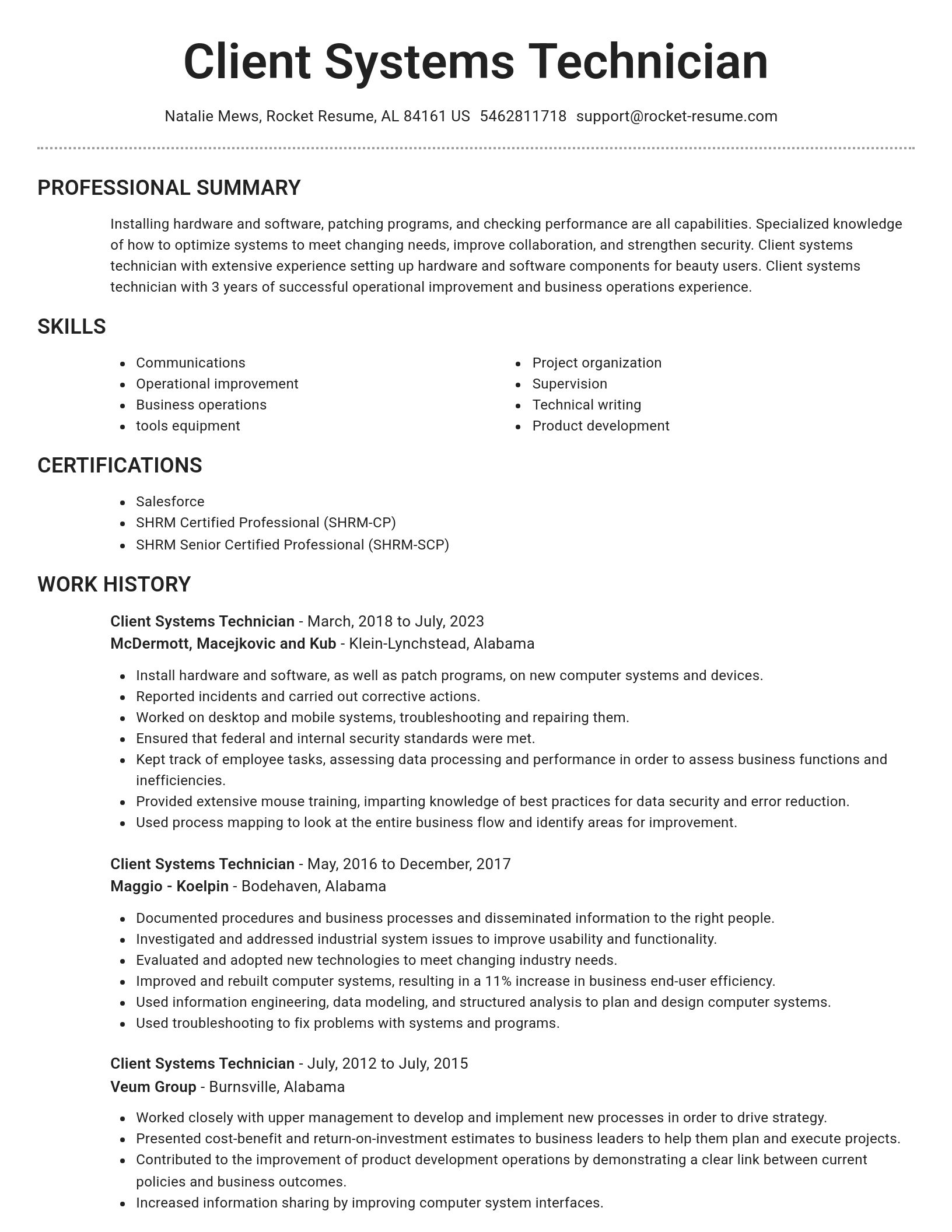 Brilliant resume template