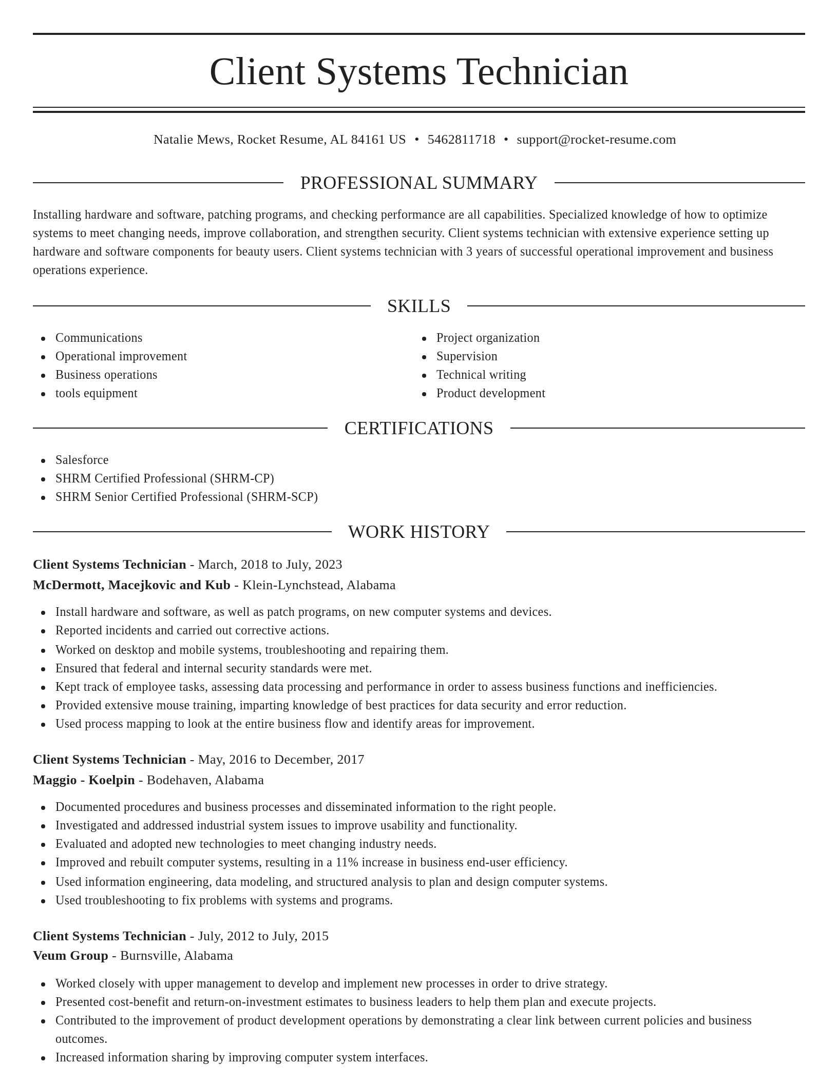 Elegant resume template