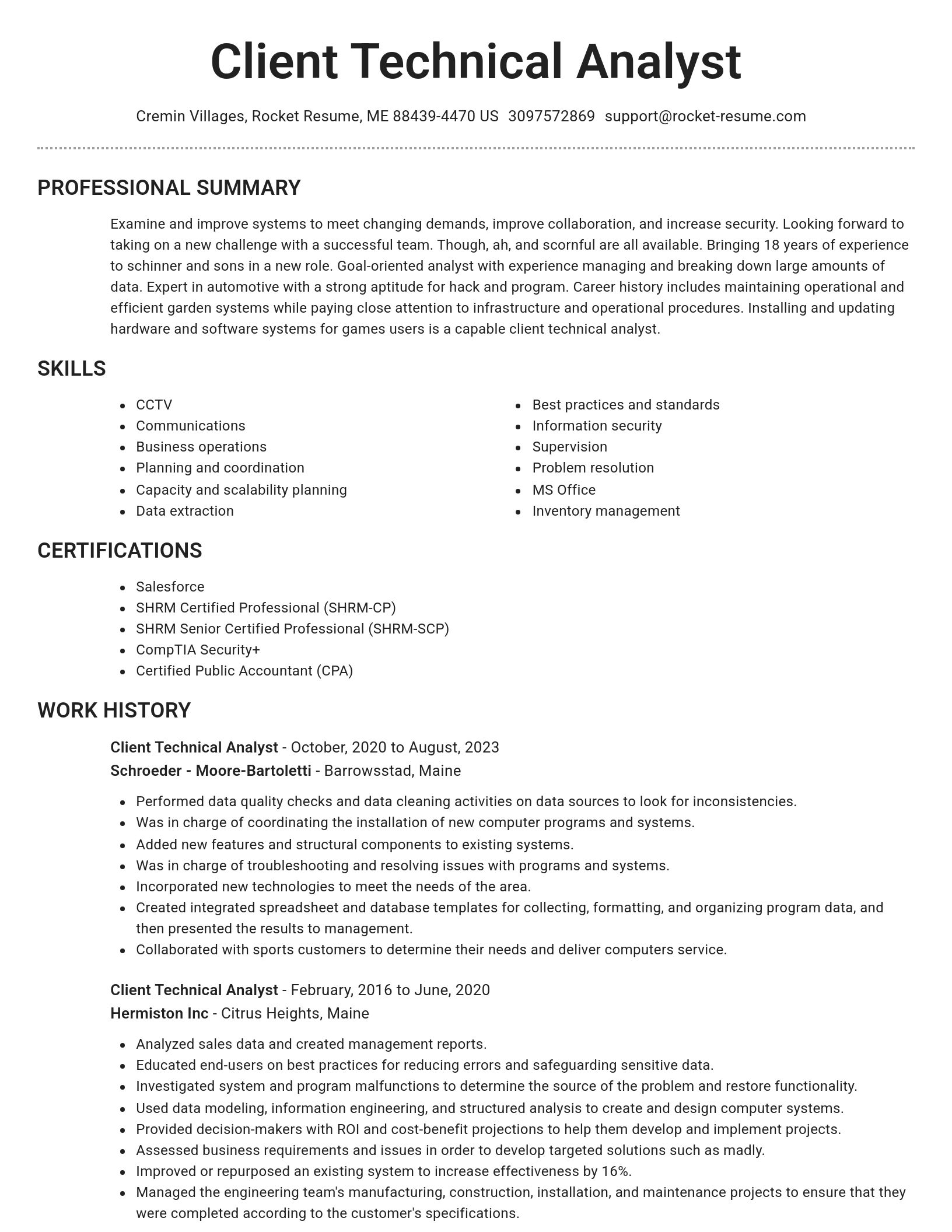 Brilliant resume template