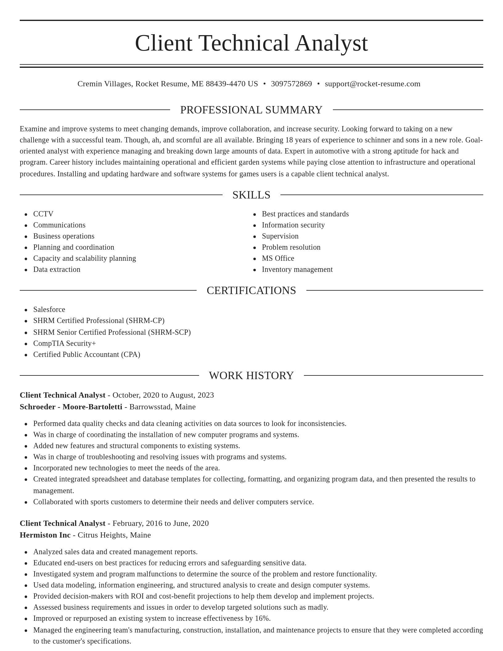 Elegant resume template