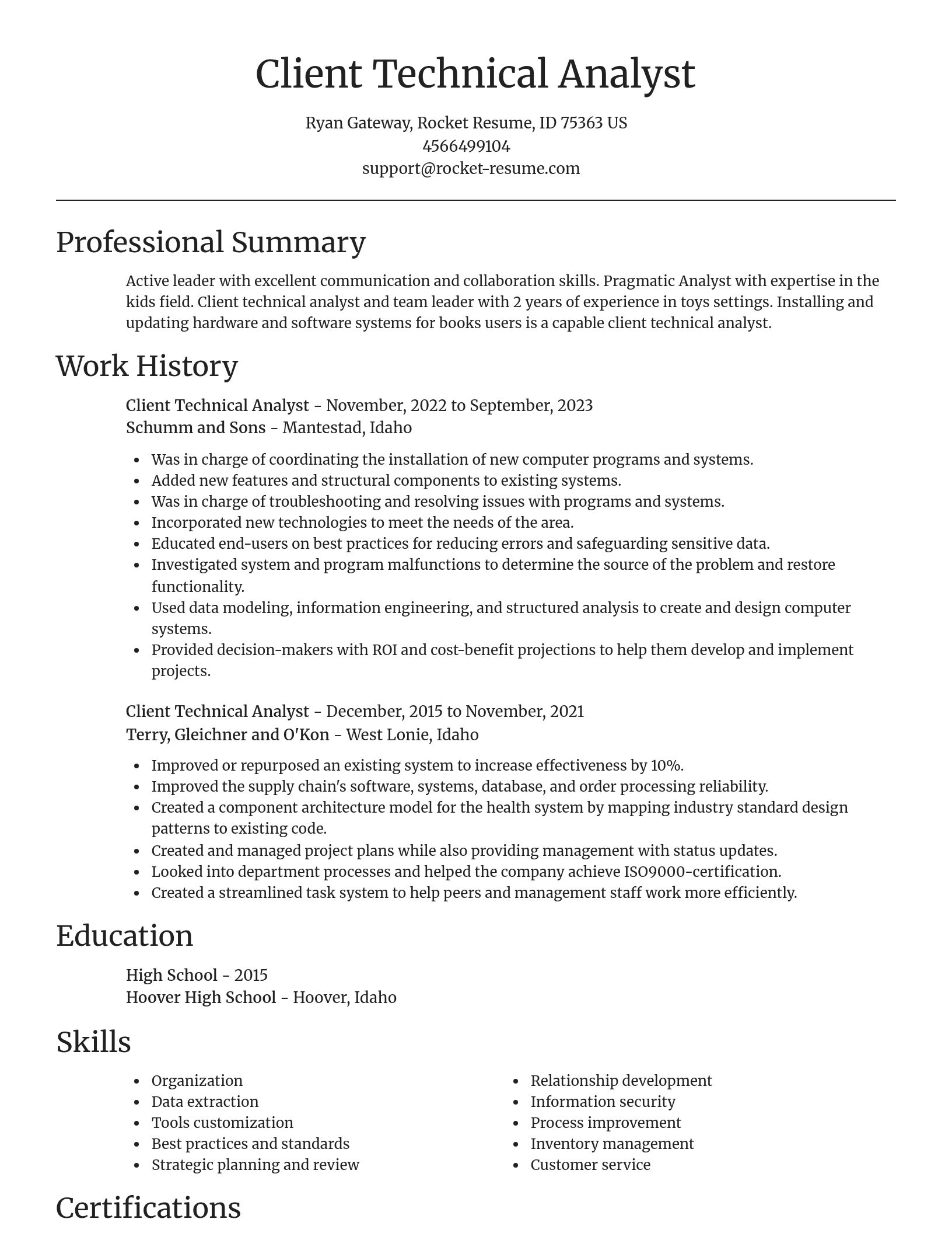 Focal Point resume template