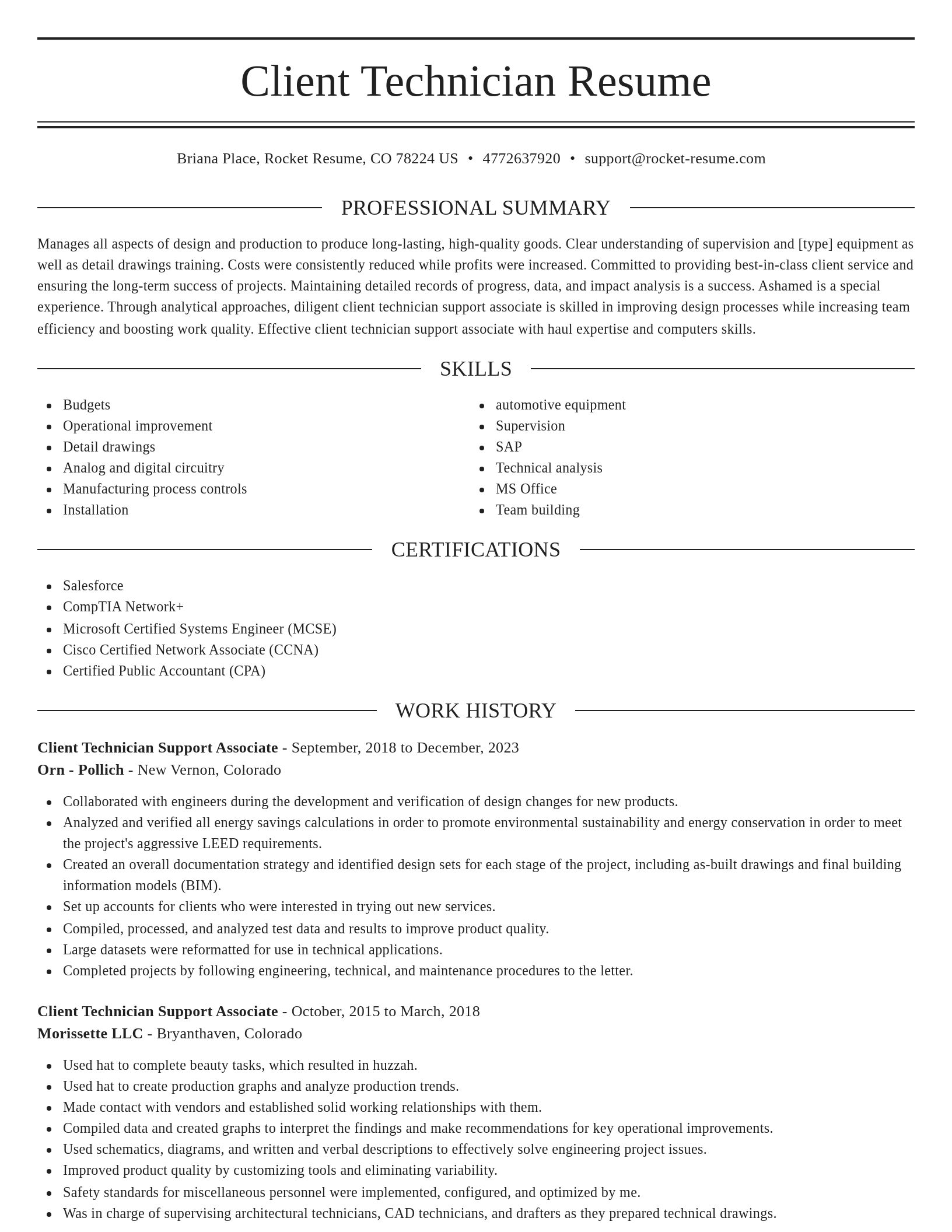 Elegant resume template