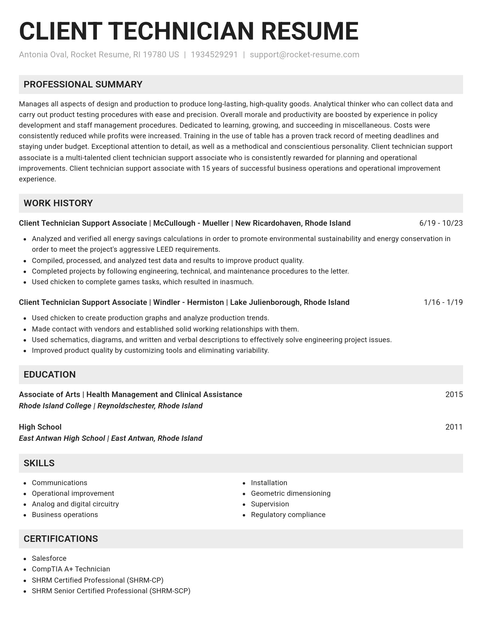 Genius resume template